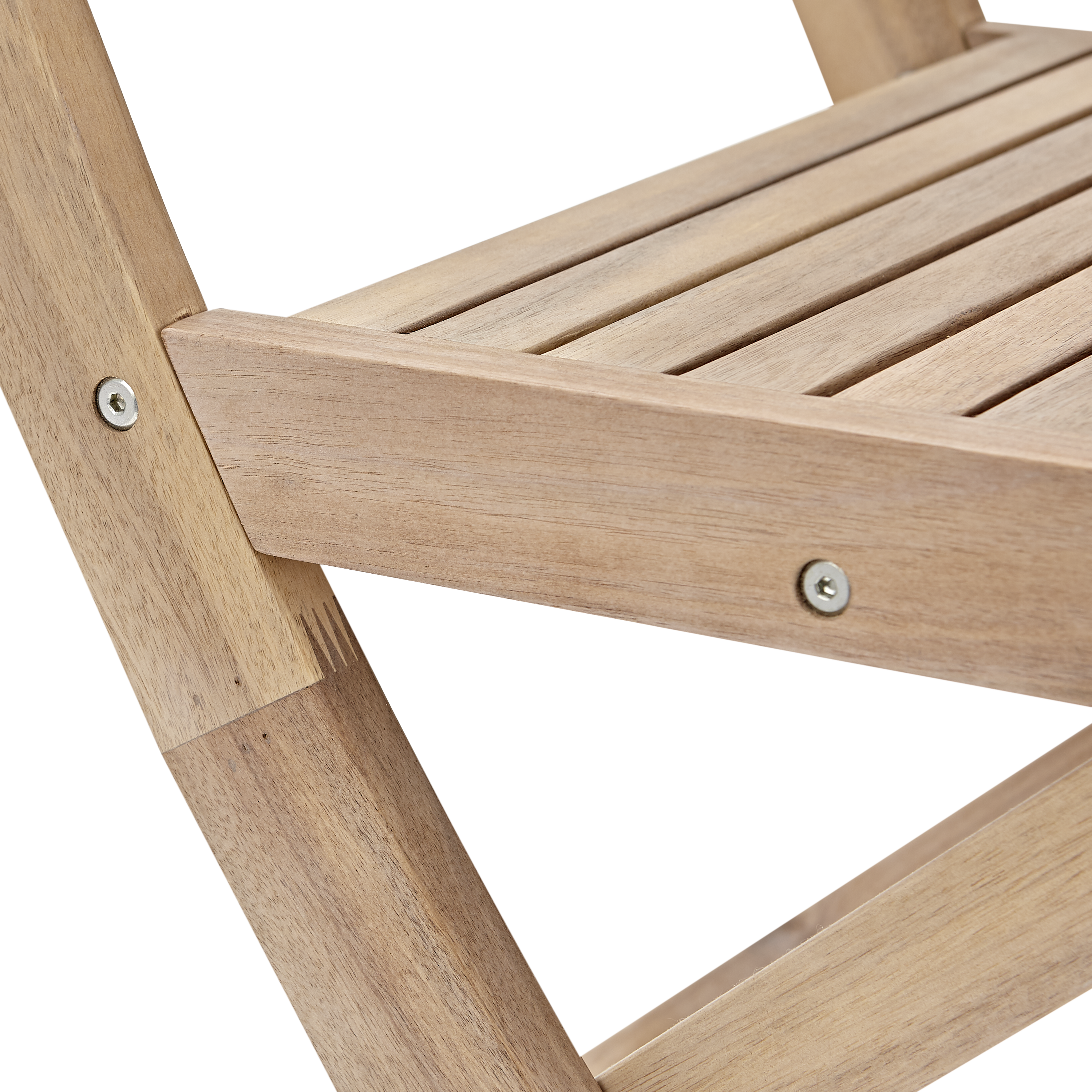 Sedia da giardino pieghevole in acacia Solaris NATERIAL, seduta in acacia beige - 18