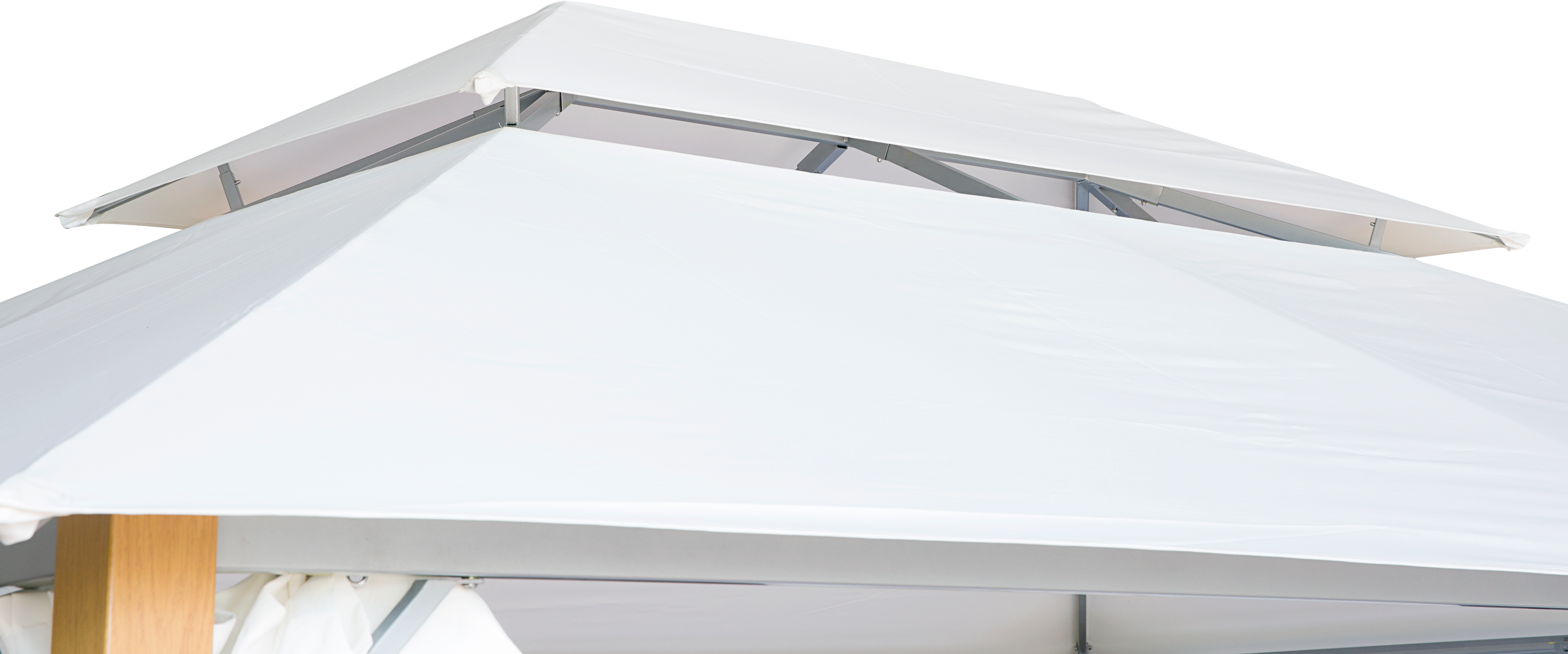 Cenador de aluminio con cubierta y cortinas NATERIAL Ágora de 270 x 370 cm blanco - 17