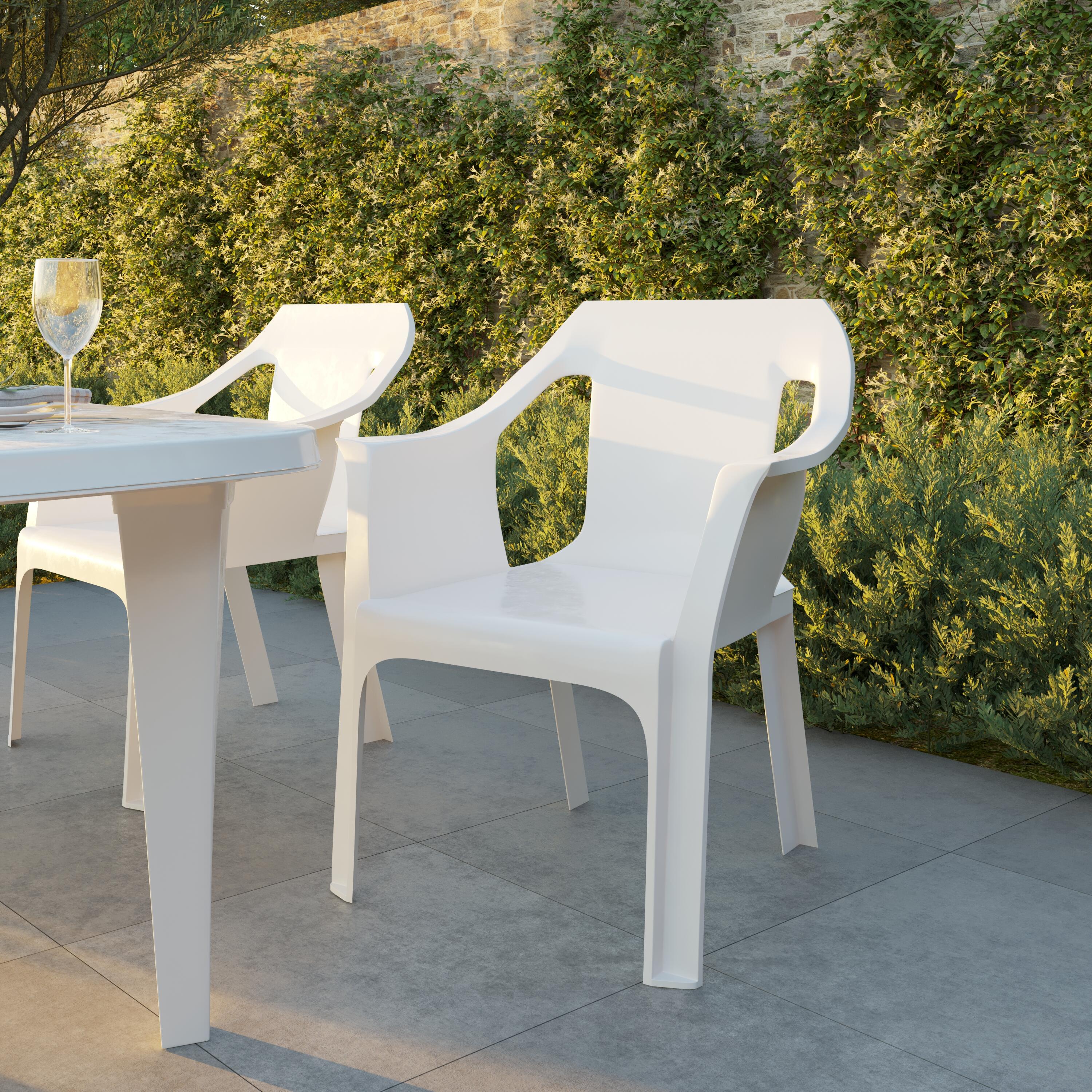 Silla de jardín de polipropileno Cool blanco - 8