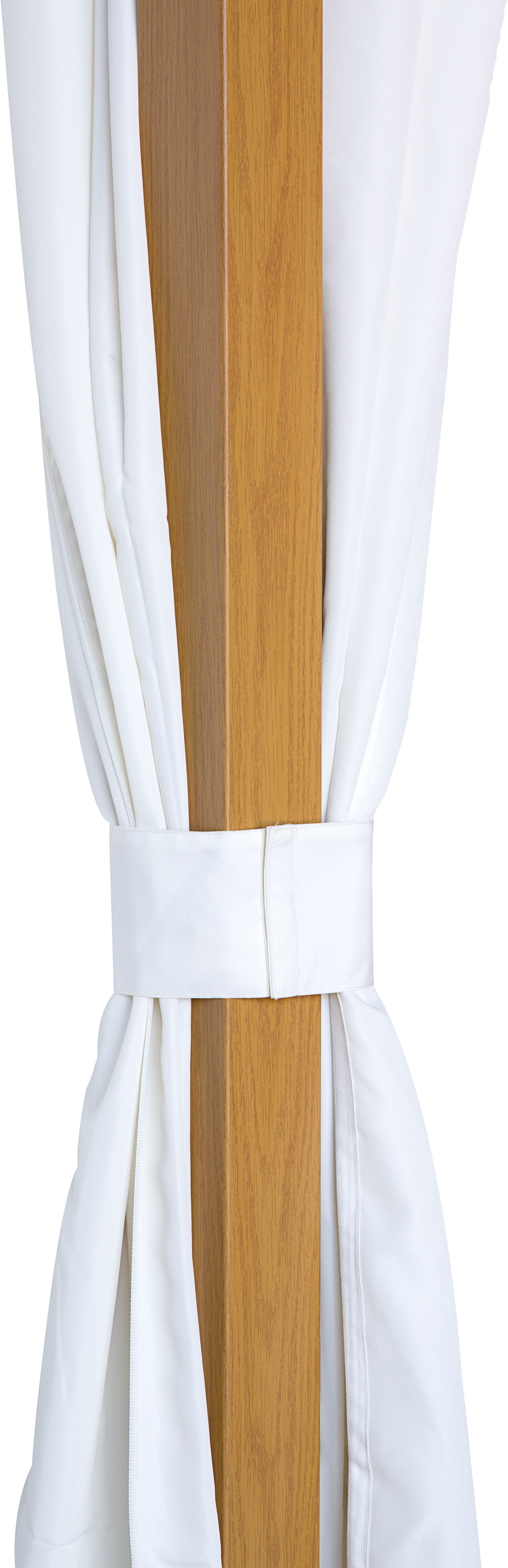 Cenador de aluminio con cubierta y cortinas NATERIAL Ágora de 270 x 370 cm blanco - 16
