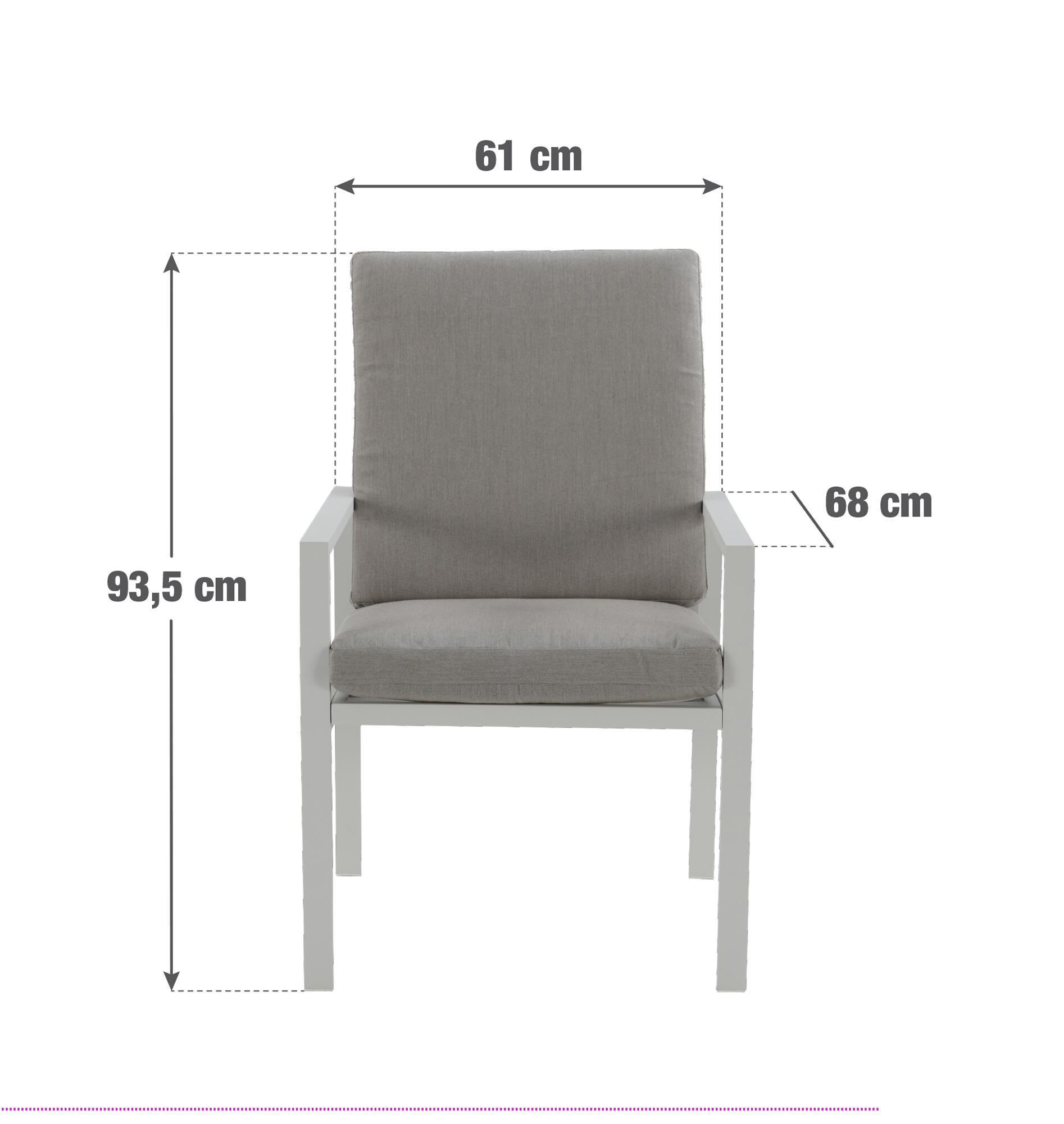 2 Cadeiras de alumínio NATERIAL LAS VEGAS BRANCO - 27