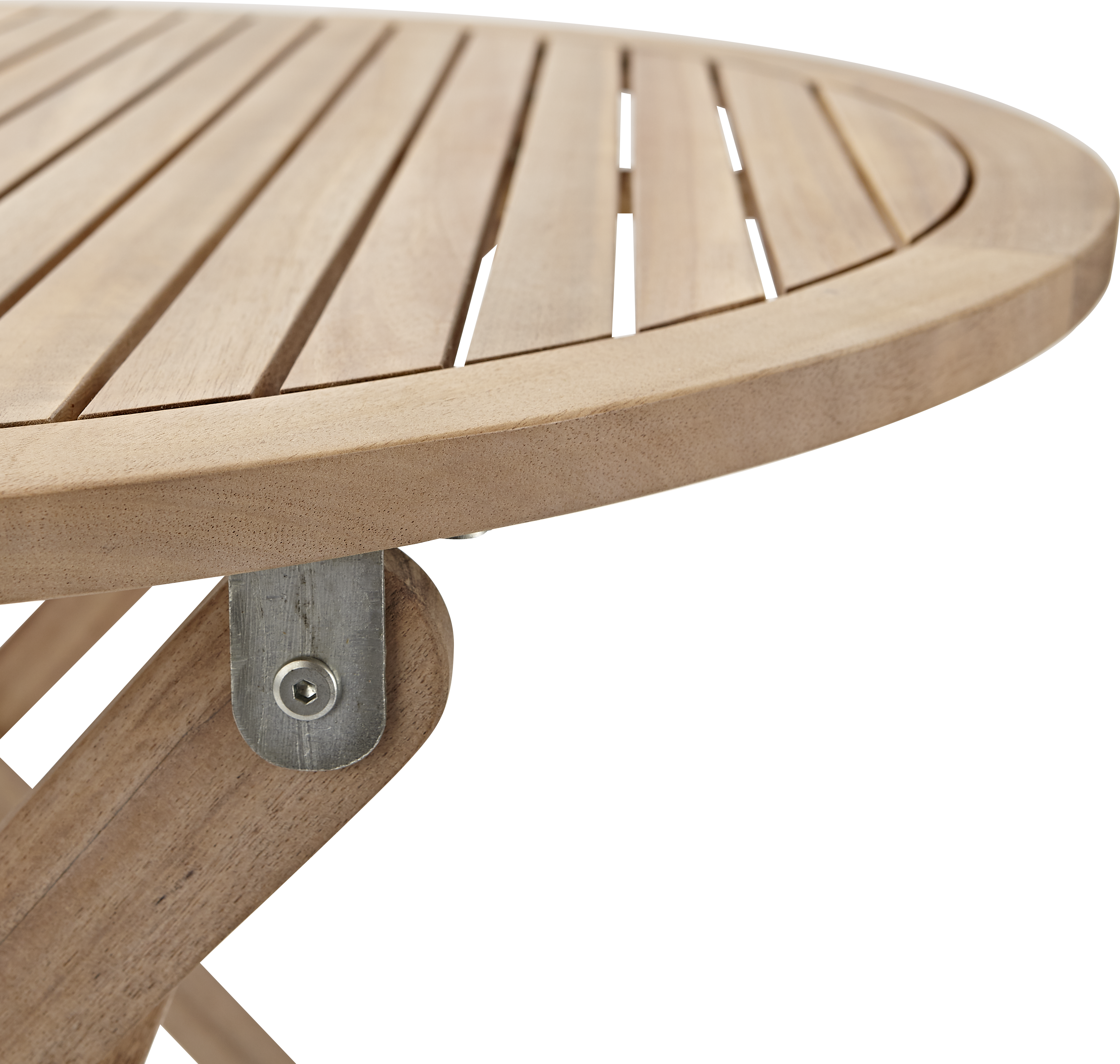 Mesa para balcón plegable de madera Solis de ø90x72 cm - 13