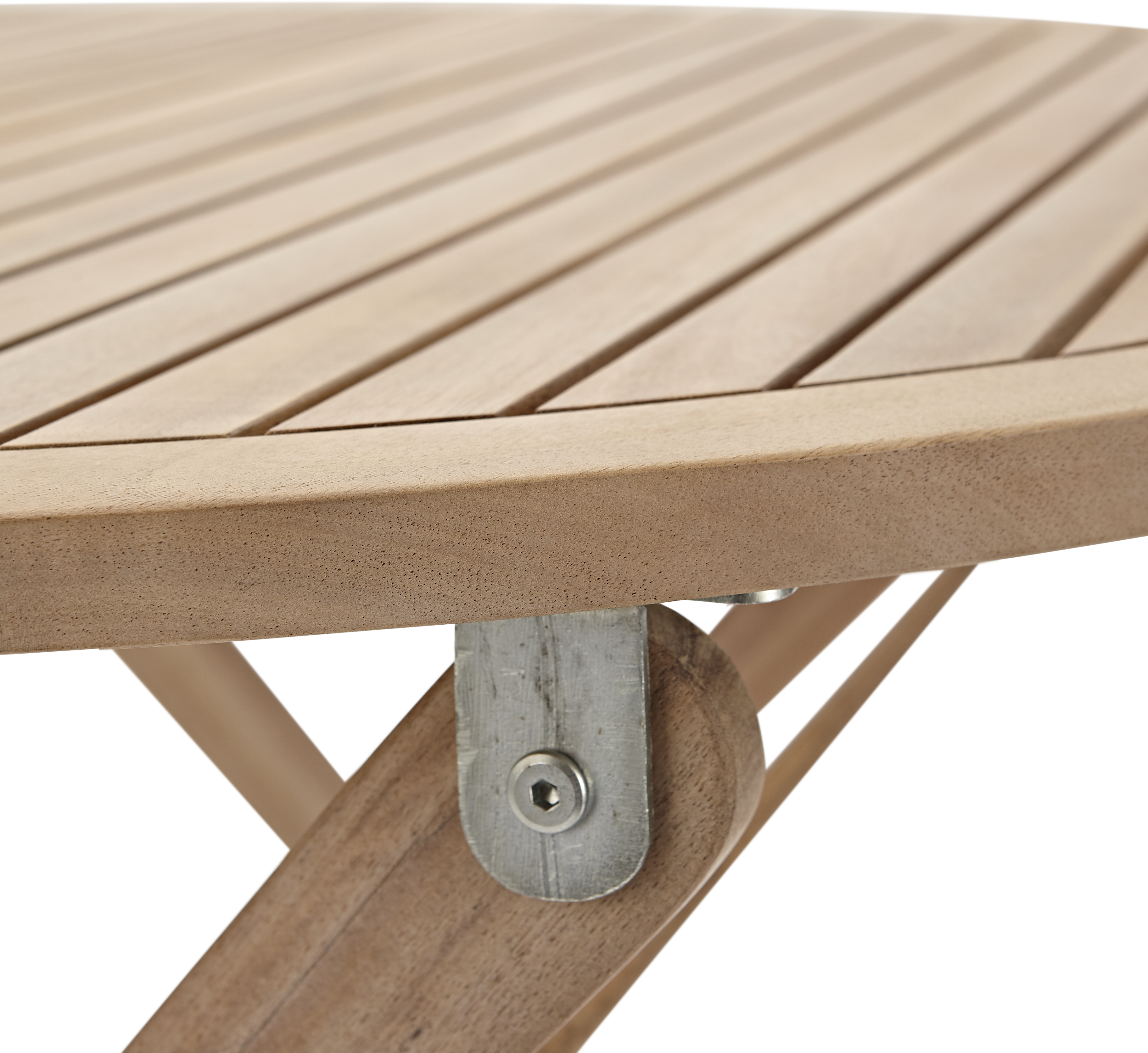 Mesa para balcón plegable de madera Solis de ø90x72 cm - 12