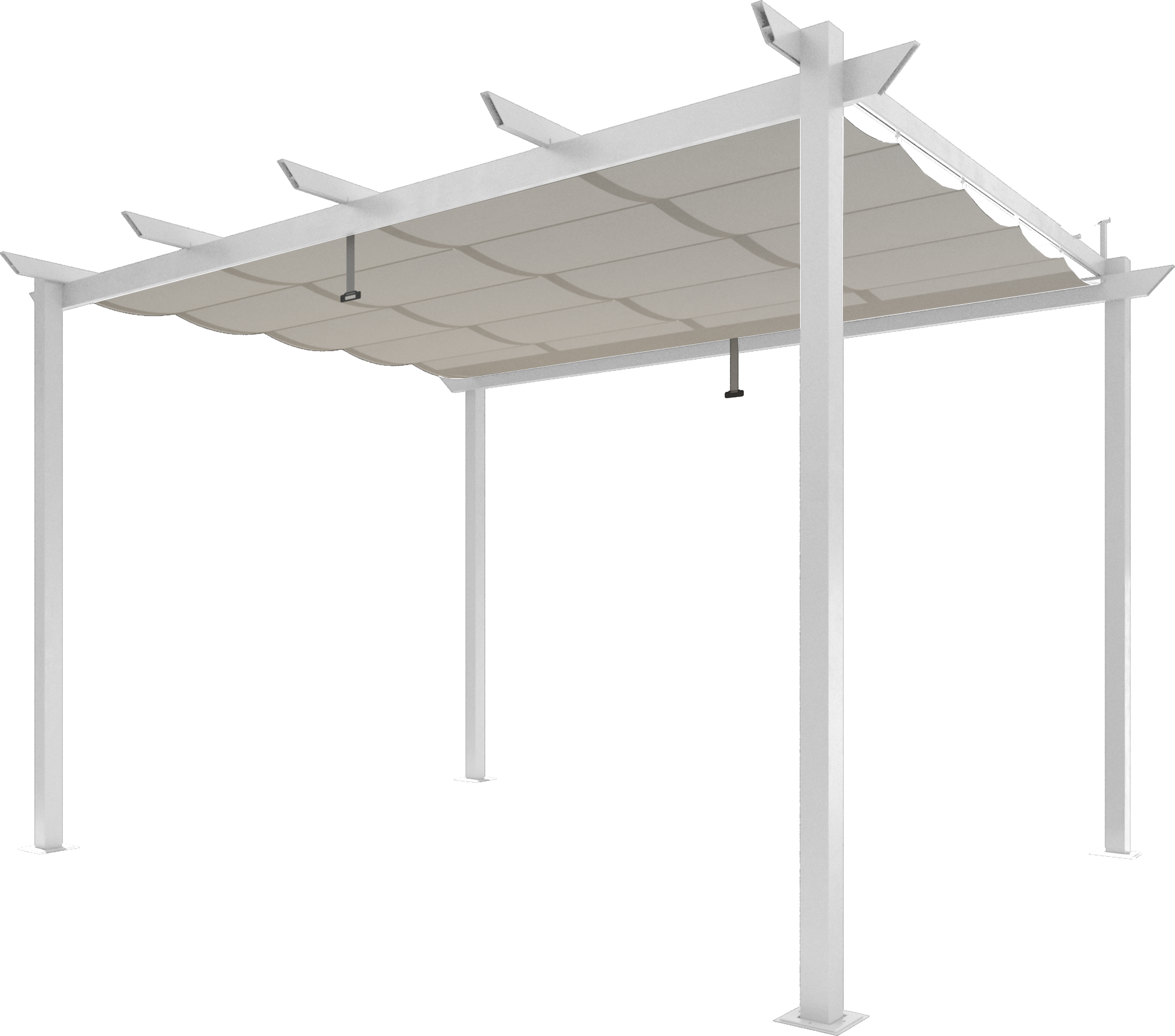 Pergola in alluminio bianca copertura mobile 3x4 m - Omega NATERIAL - 10