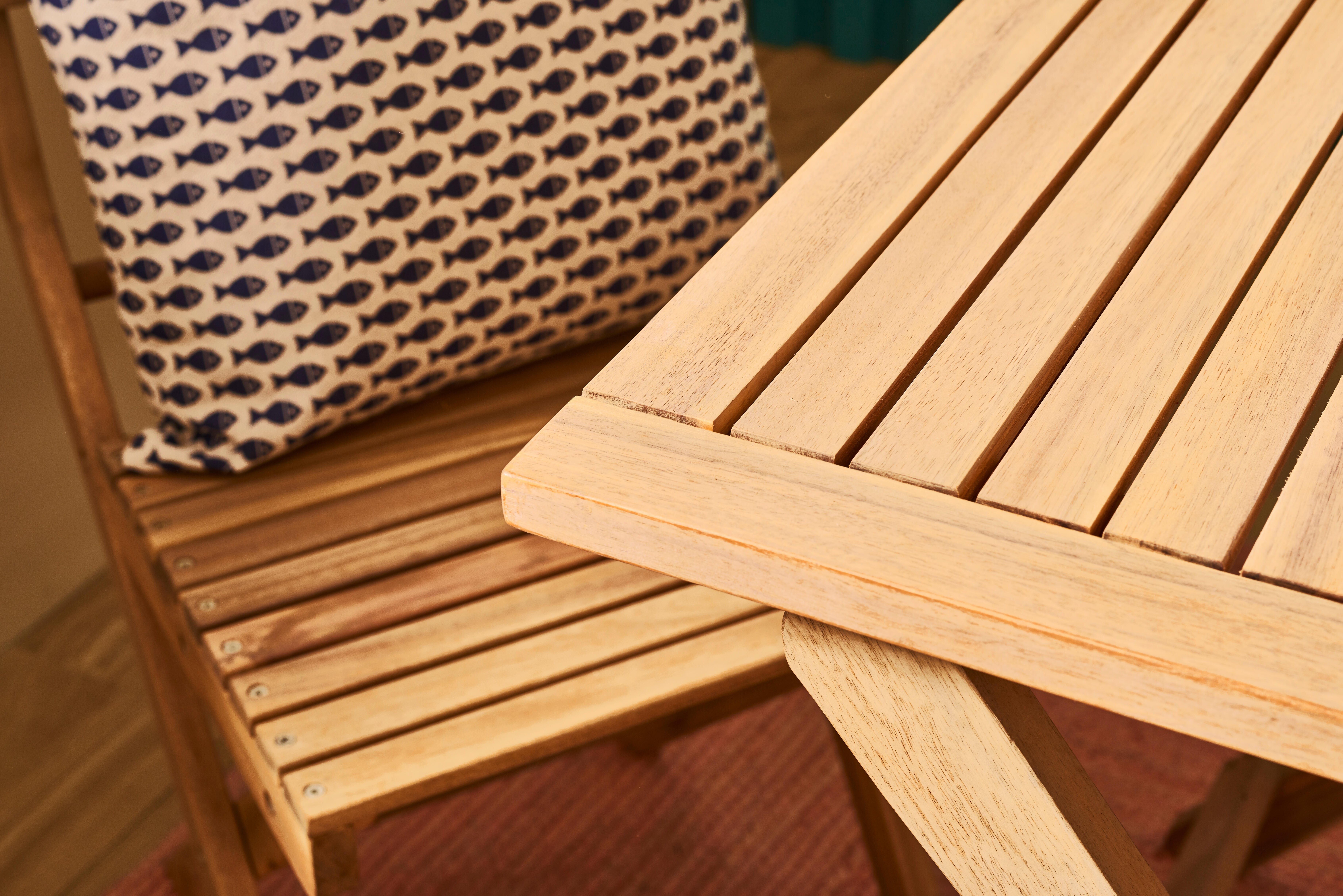 Mesa de madeira NATERIAL SOLIS ORIGAMI 114X70CM ACACIA - 12