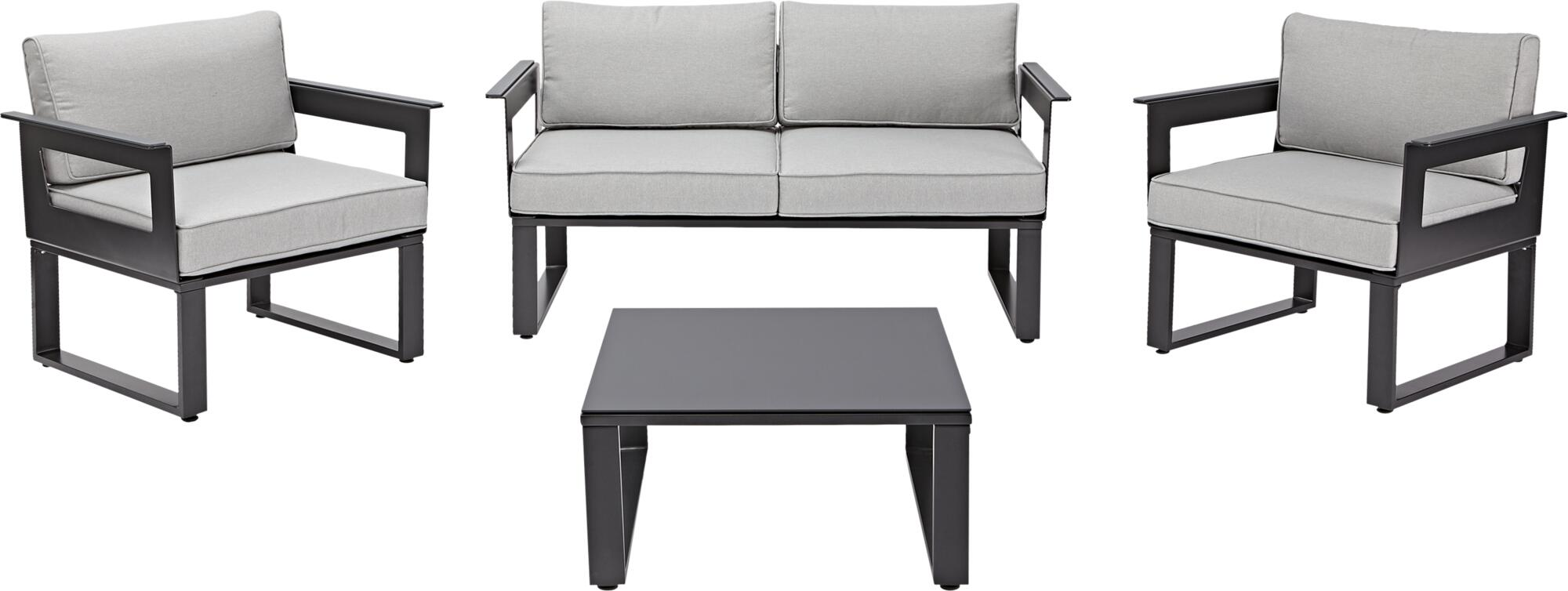 Conjunto de jardín odyssea de aluminio para 4 comensales + funda