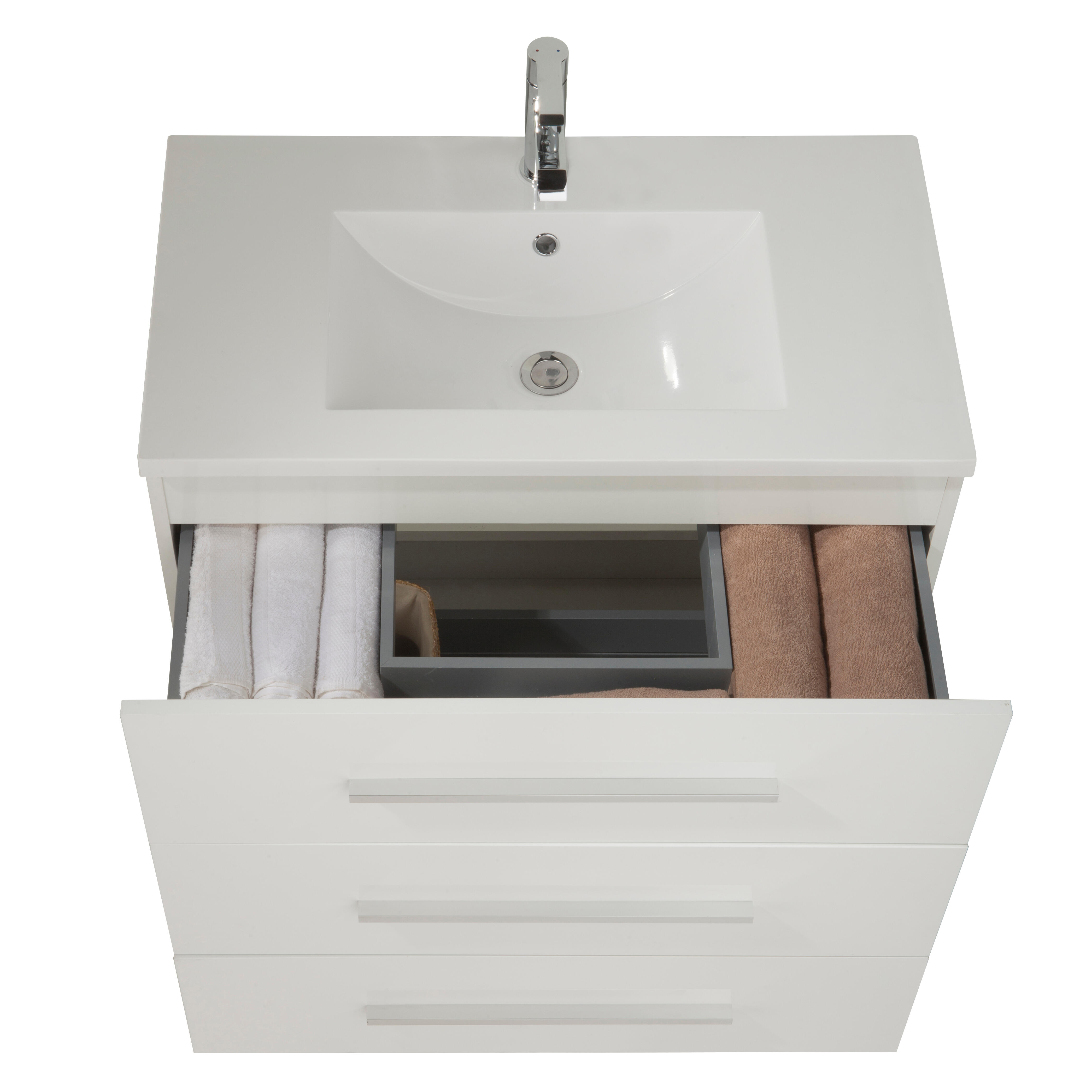 Mueble de baño Madrid blanco 80x45 cm (lavabo no incluido) - 4