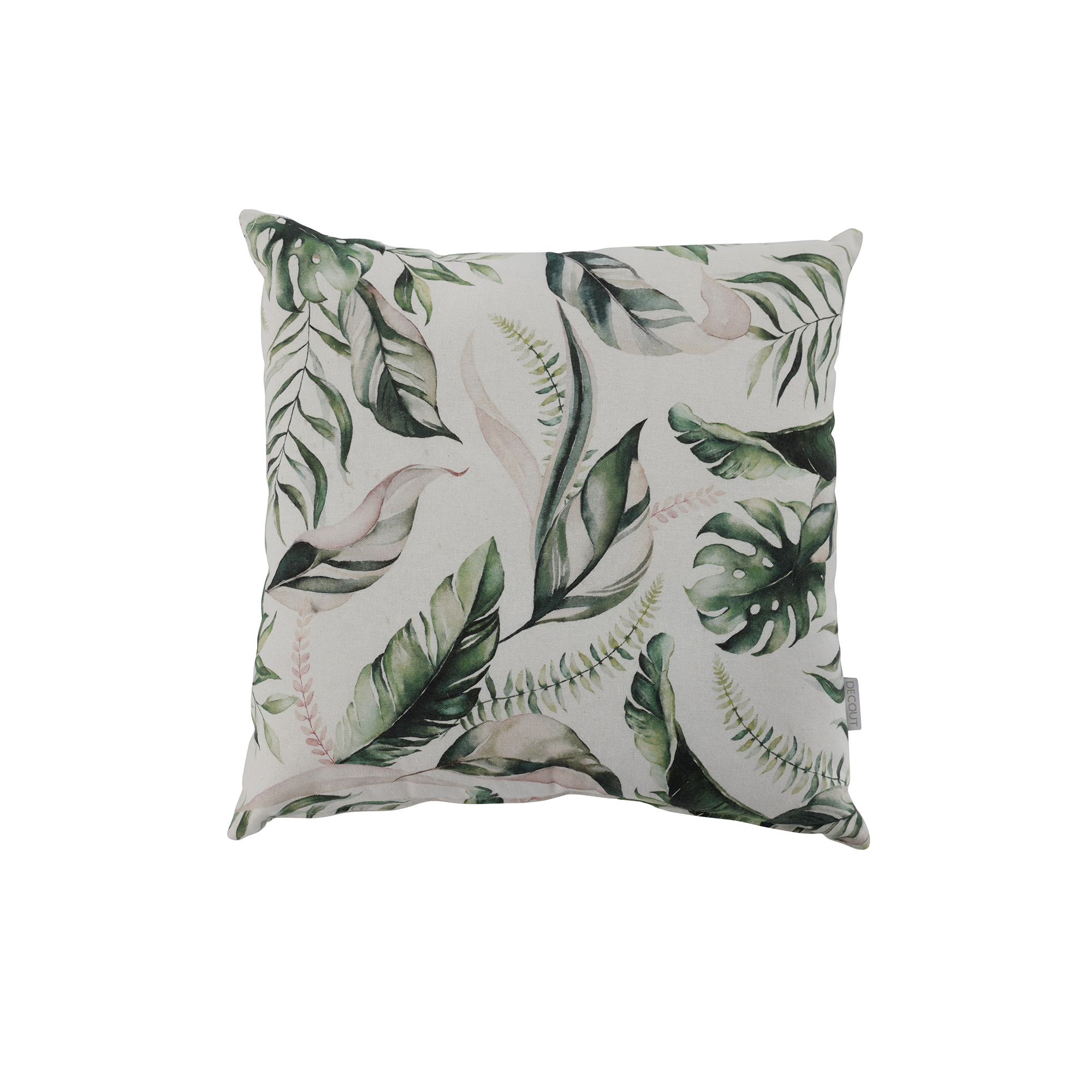 Cojín decorativo de jardín mostera verde 45x45 cm