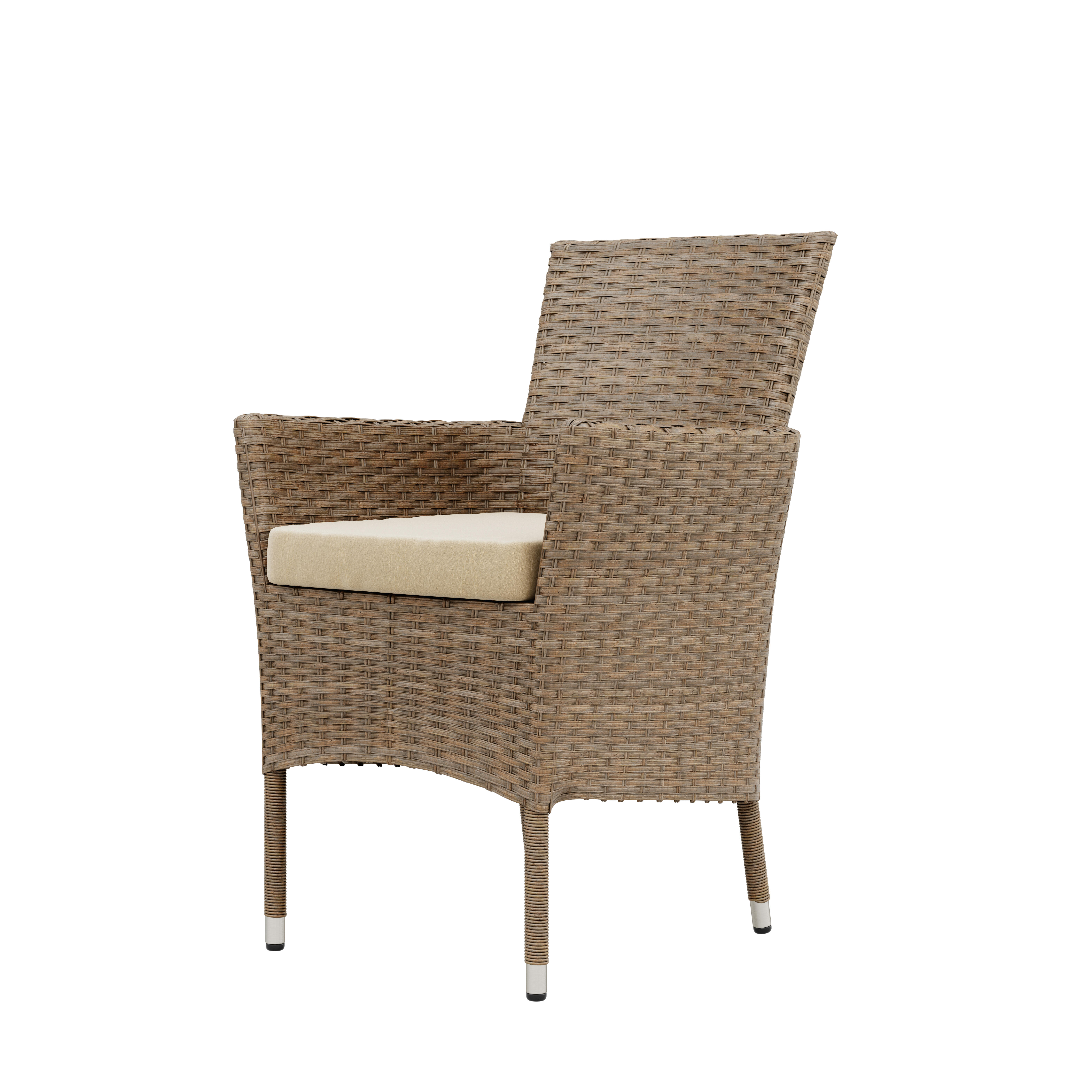 Silla de jardín de aluminio palermo marrón