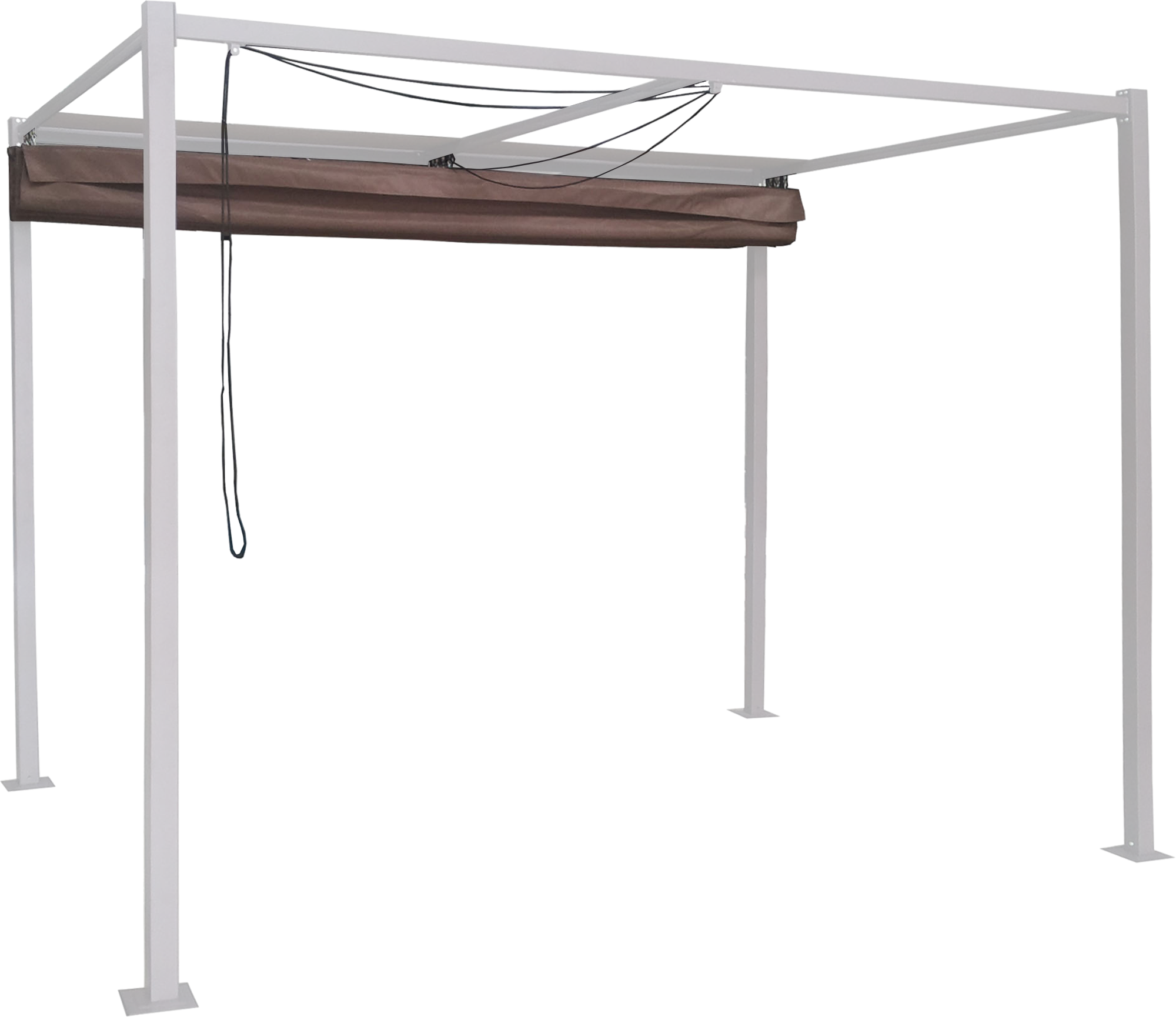 Toldo para pérgola de poliéster marrón Malta de 300x200 cm - 3