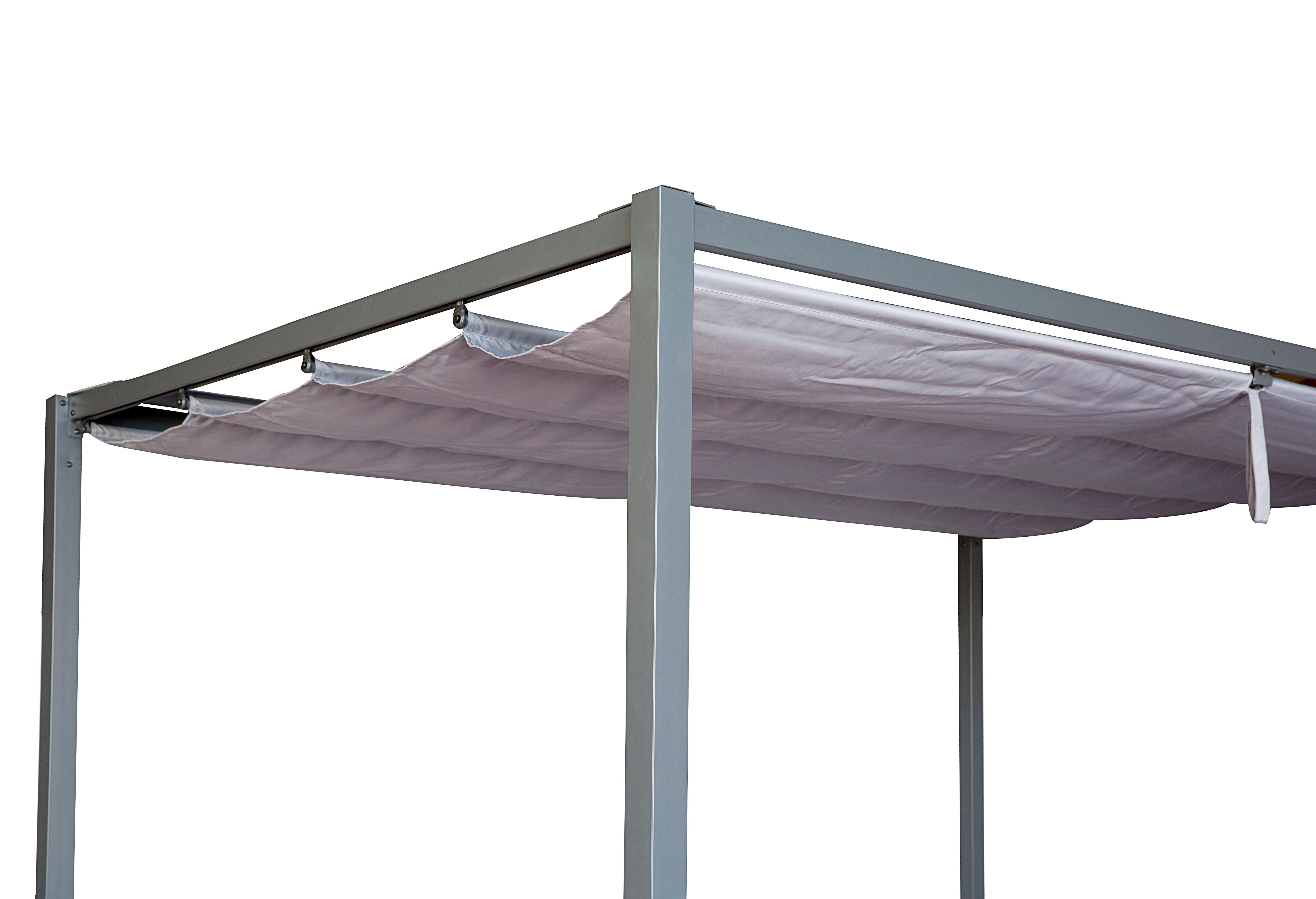 Pérgola de acero NATERIAL Horali gris 297x297 cm - 5