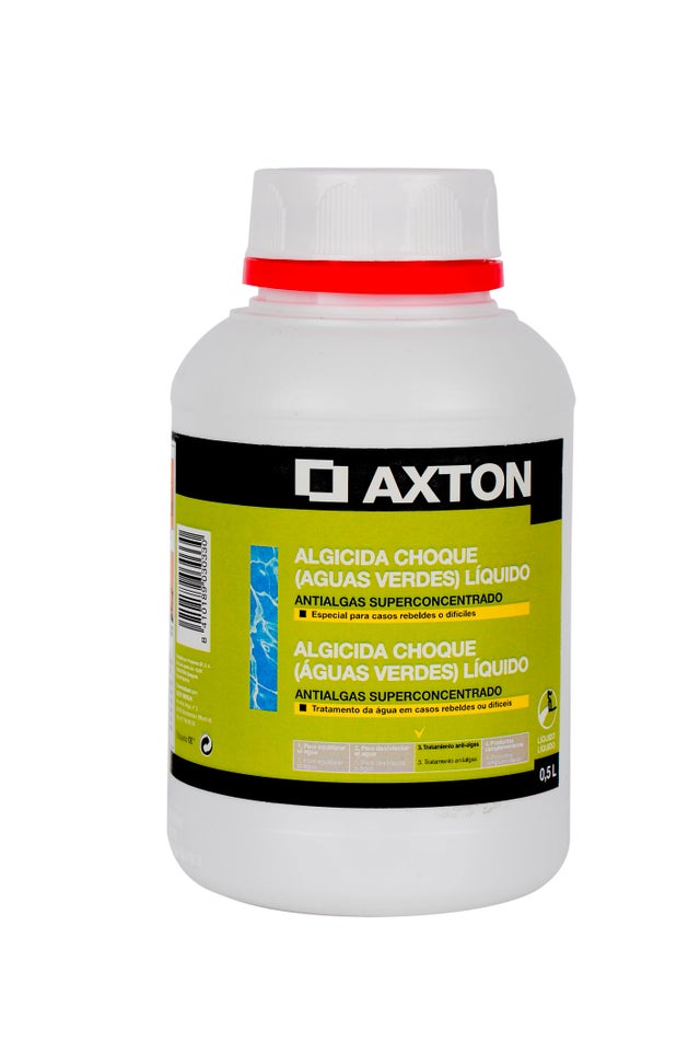 Algicida líquido para piscinas AXTON Choque en bidón 0.5L