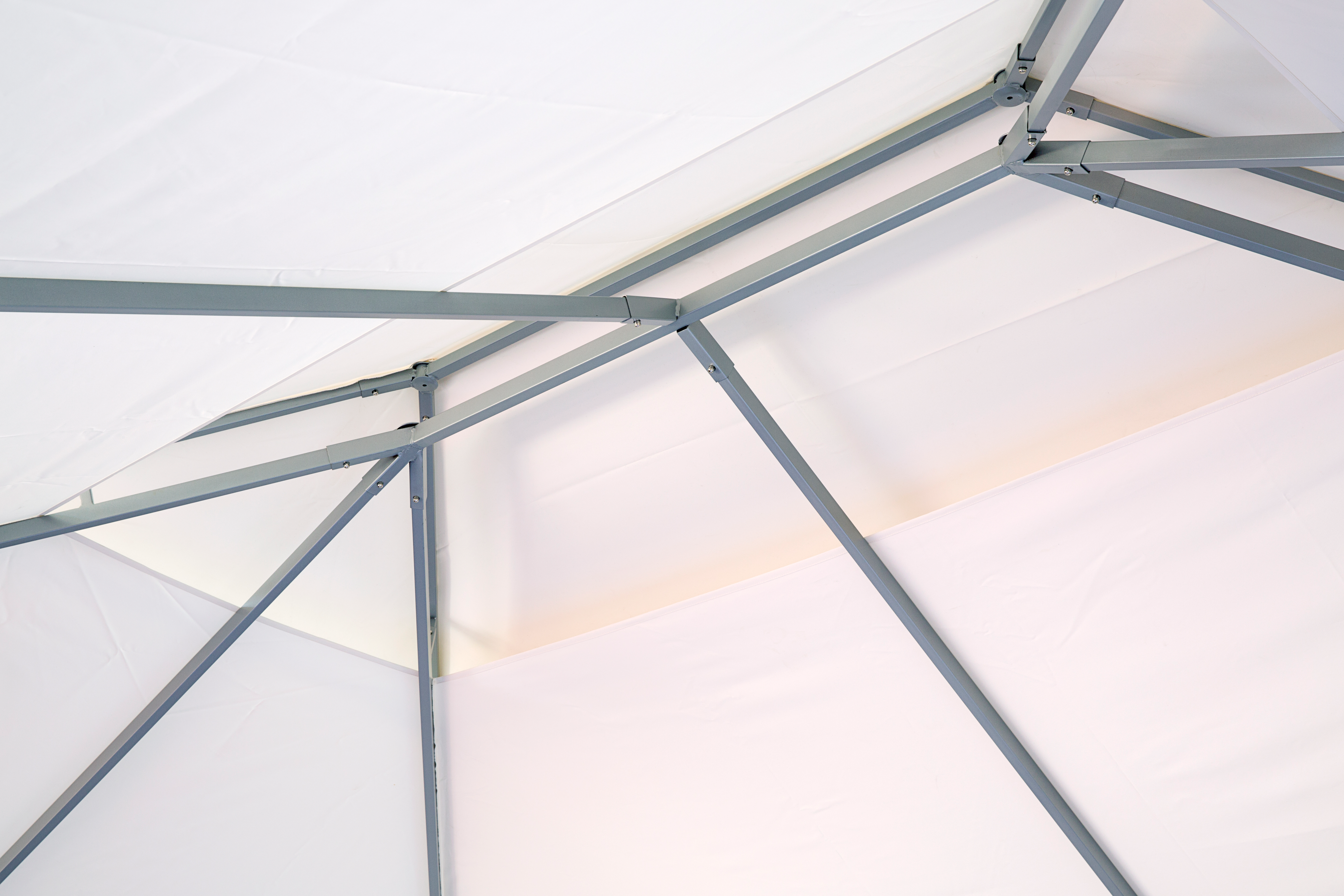 Cenador de aluminio con cubierta y cortinas NATERIAL Ágora de 270 x 370 cm blanco - 6