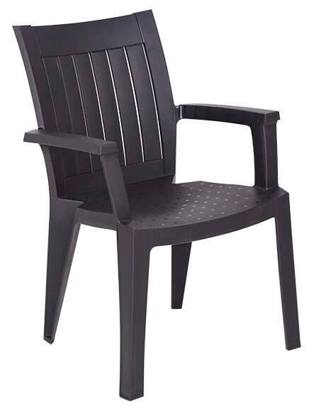 silla de jardin de polipropileno pacific gris