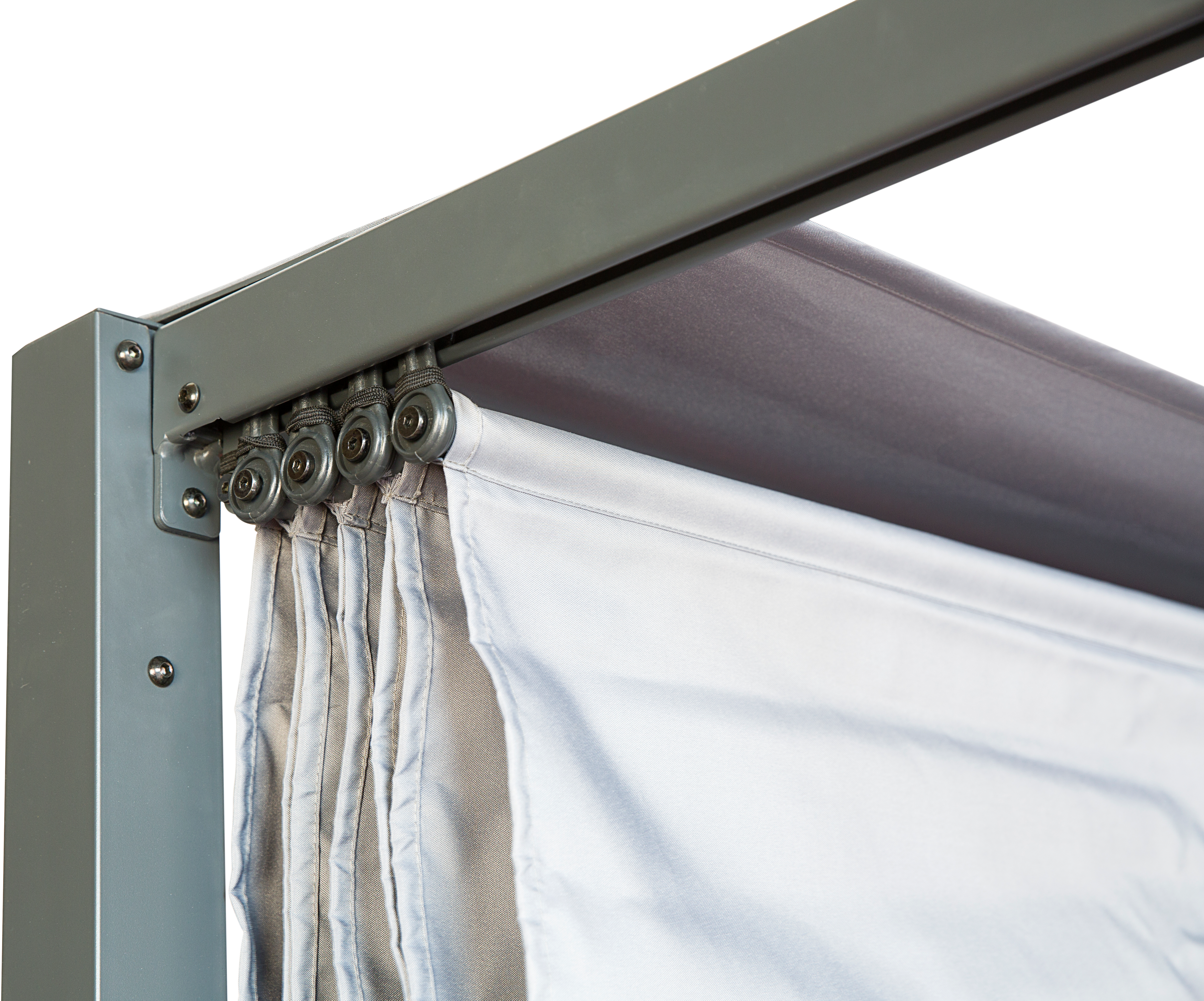 Pergola in acciaio antracite copertura mobile 2x3m - Horali NATERIAL - 6