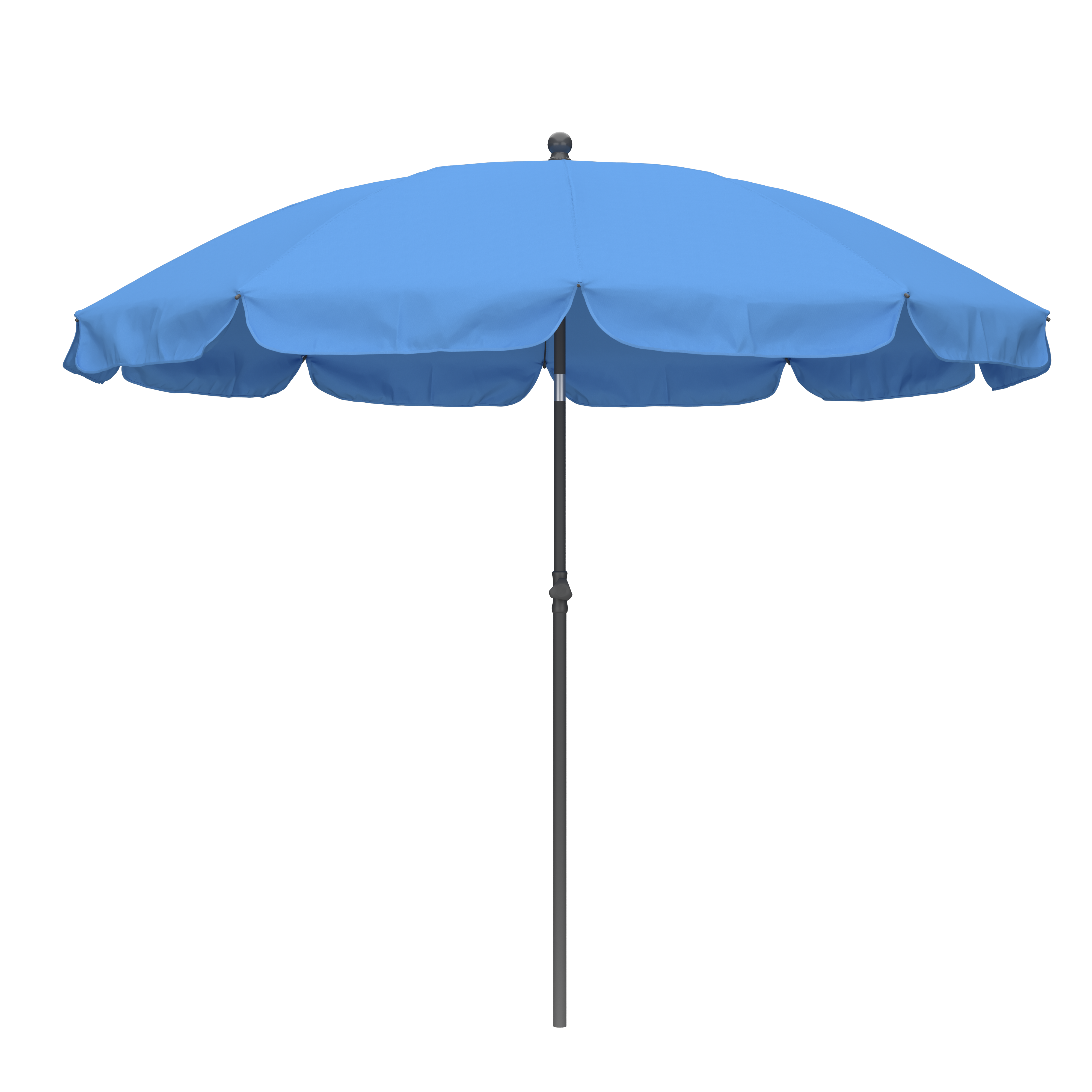 Parasol de mástil central redondo de acero COMATEX D250 azul ø 250 cm - 5