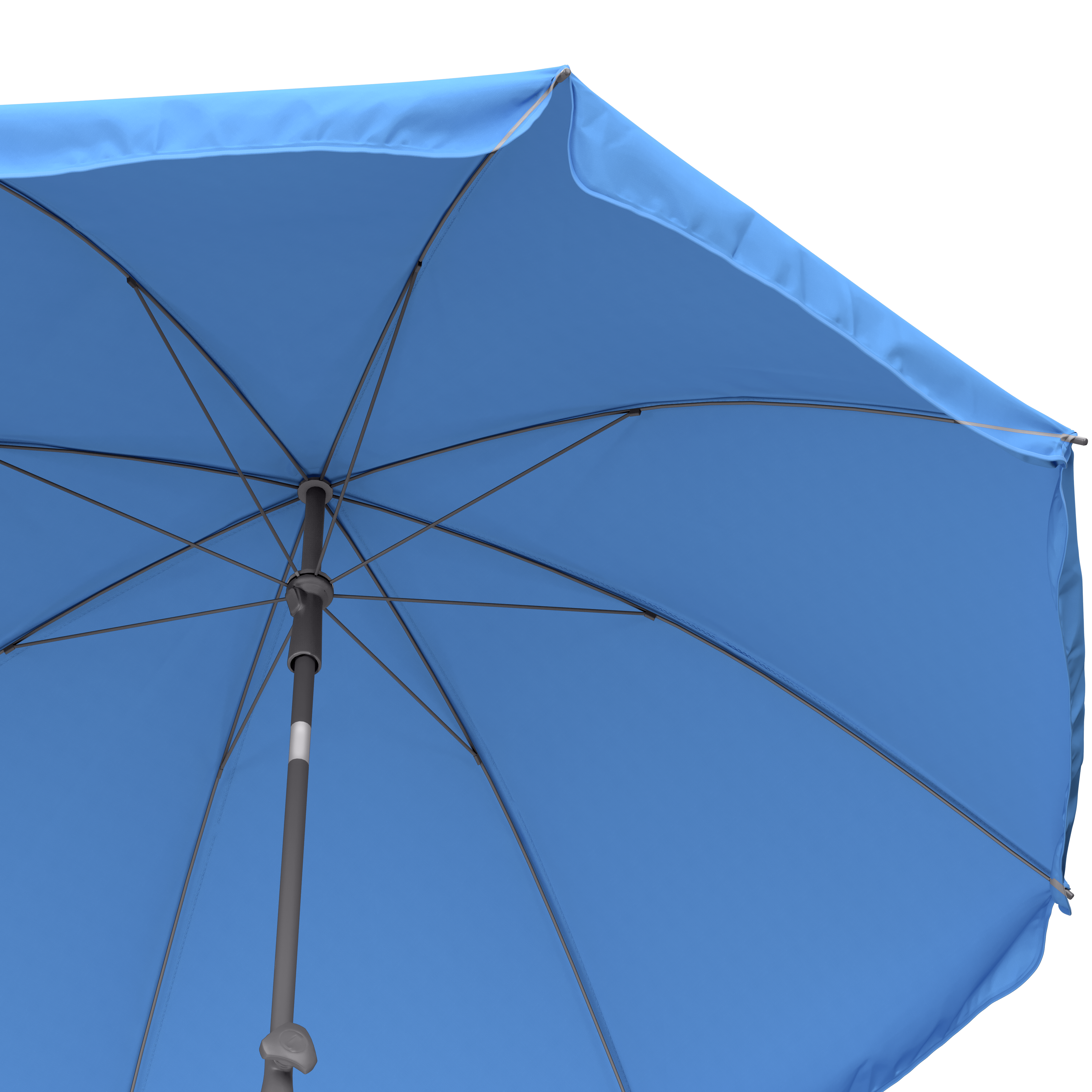 Parasol de mástil central redondo de acero COMATEX D200 azul ø 200 cm - 4