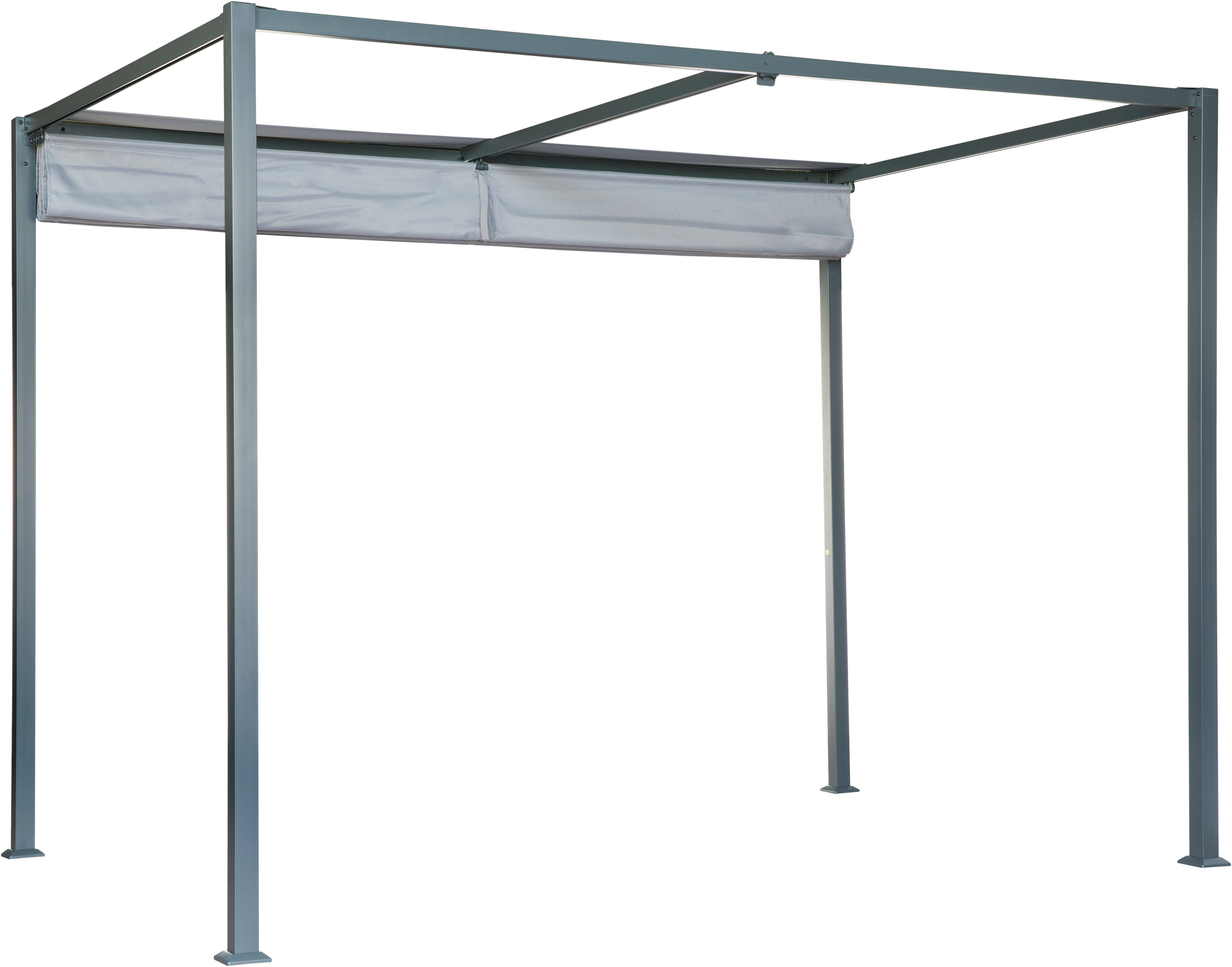 Pergola in acciaio antracite copertura mobile 2x3m - Horali NATERIAL - 4