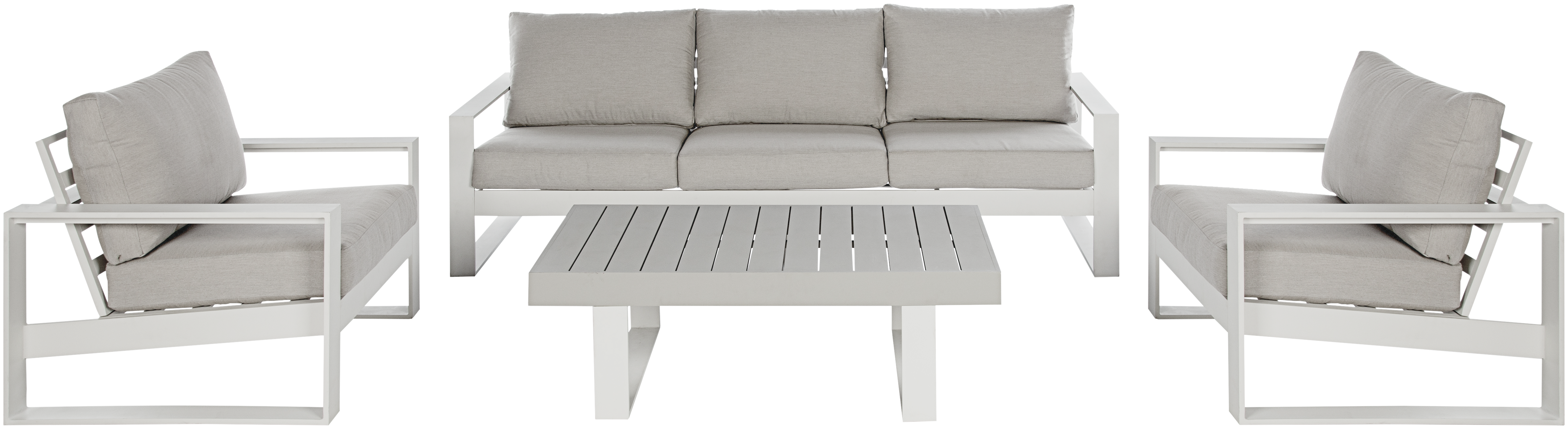 2 Cadeirões de jardim alumínio branco Las Vegas Naterial - 18