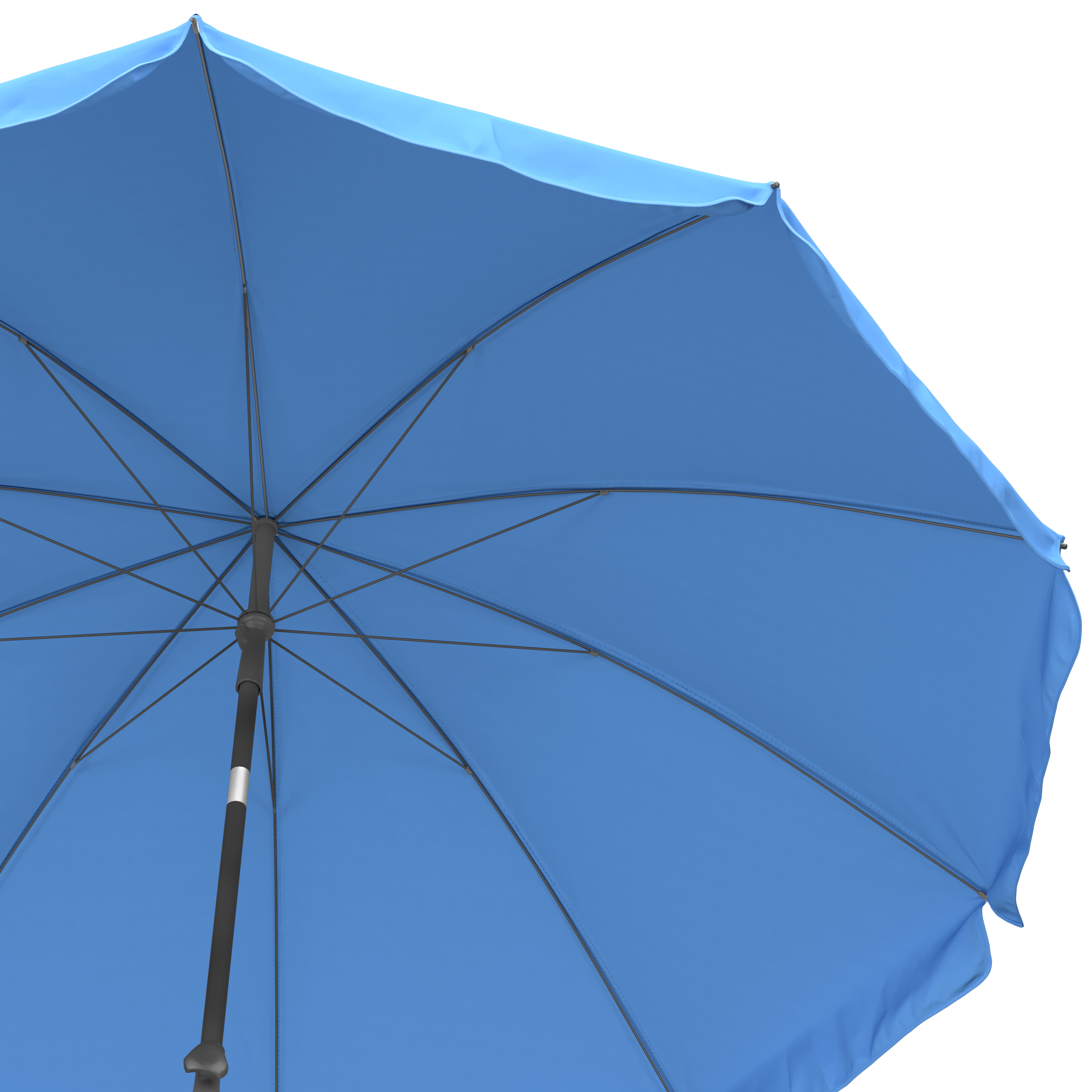 Parasol de mástil central redondo de acero COMATEX D250 azul ø 250 cm - 4