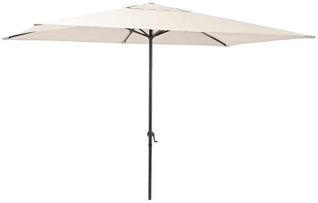 Parasol ogrodowy prostokątny 194x300x255 cm szaro-beżowy