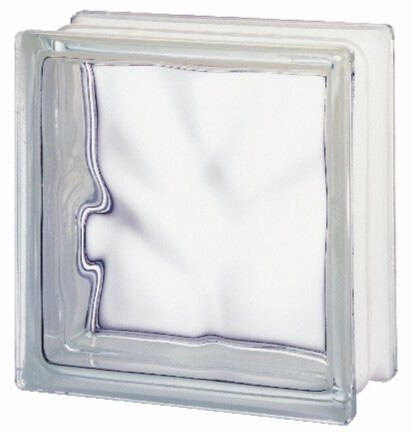 Bloco de vidro ondular 19x19x8 cm transparente Odem