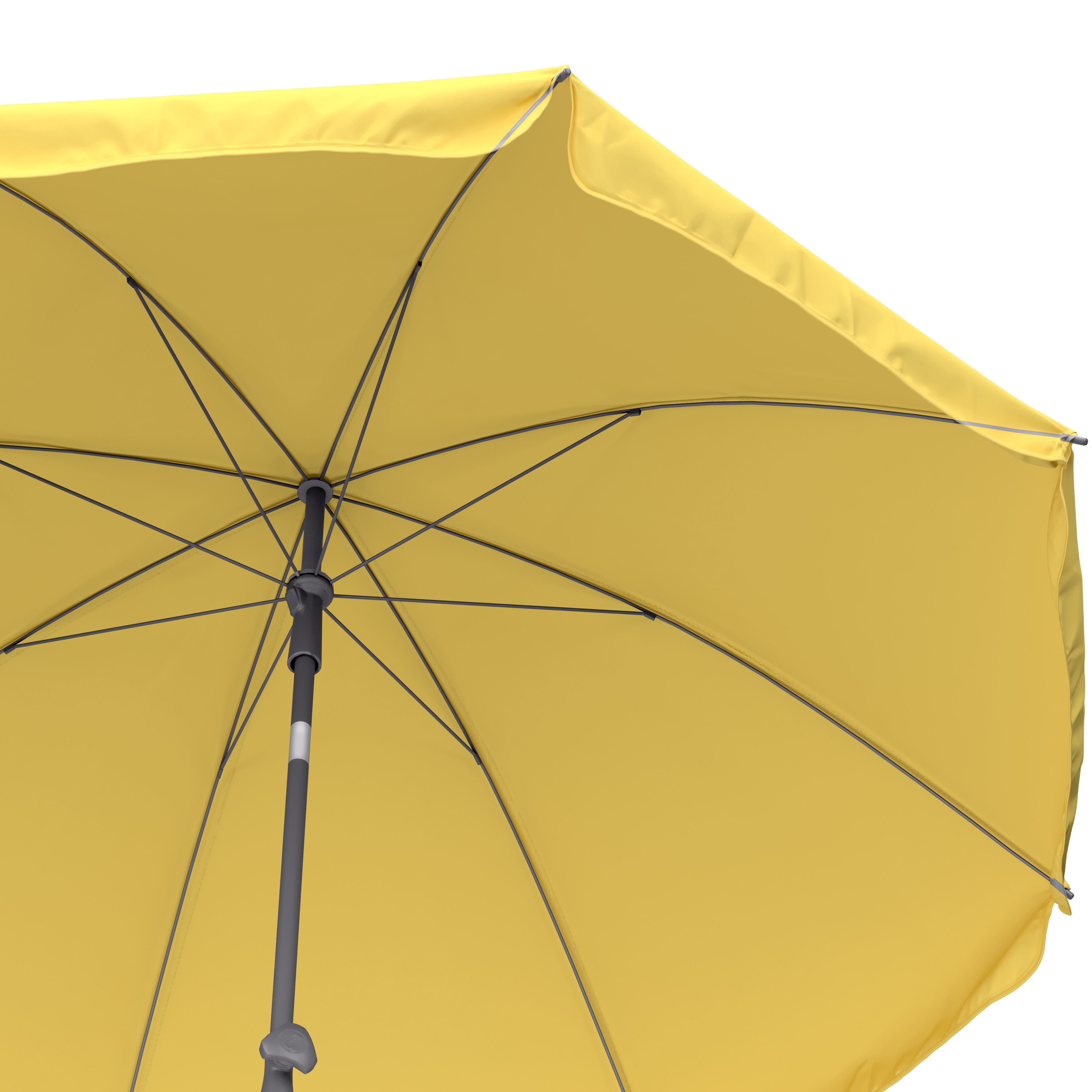 Parasol de mástil central redondo de acero COMATEX amarillo ø 200 cm - 4