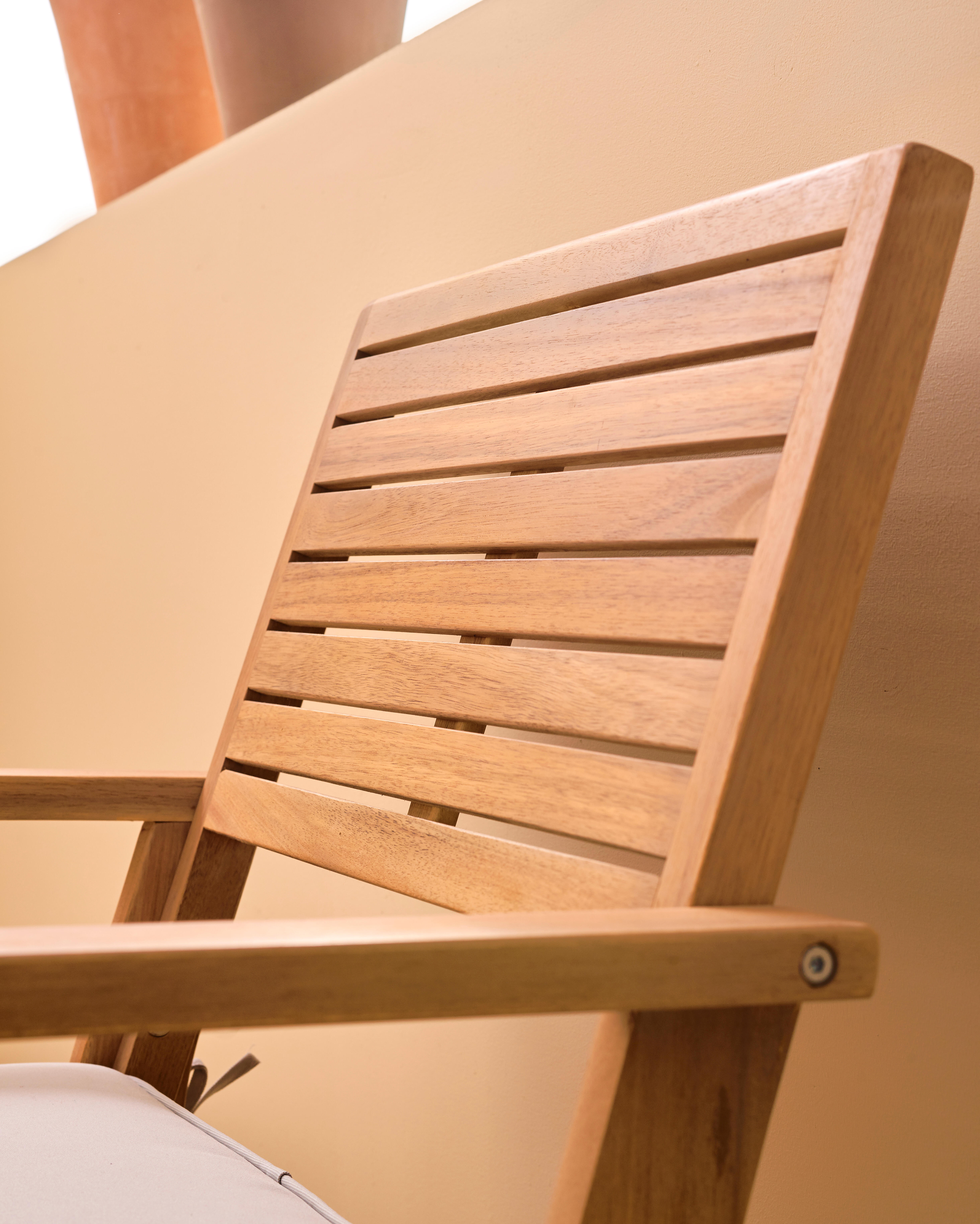 Set de muebles de exterior plegable de acacia NATERIAL Solis para 4 personas - 25