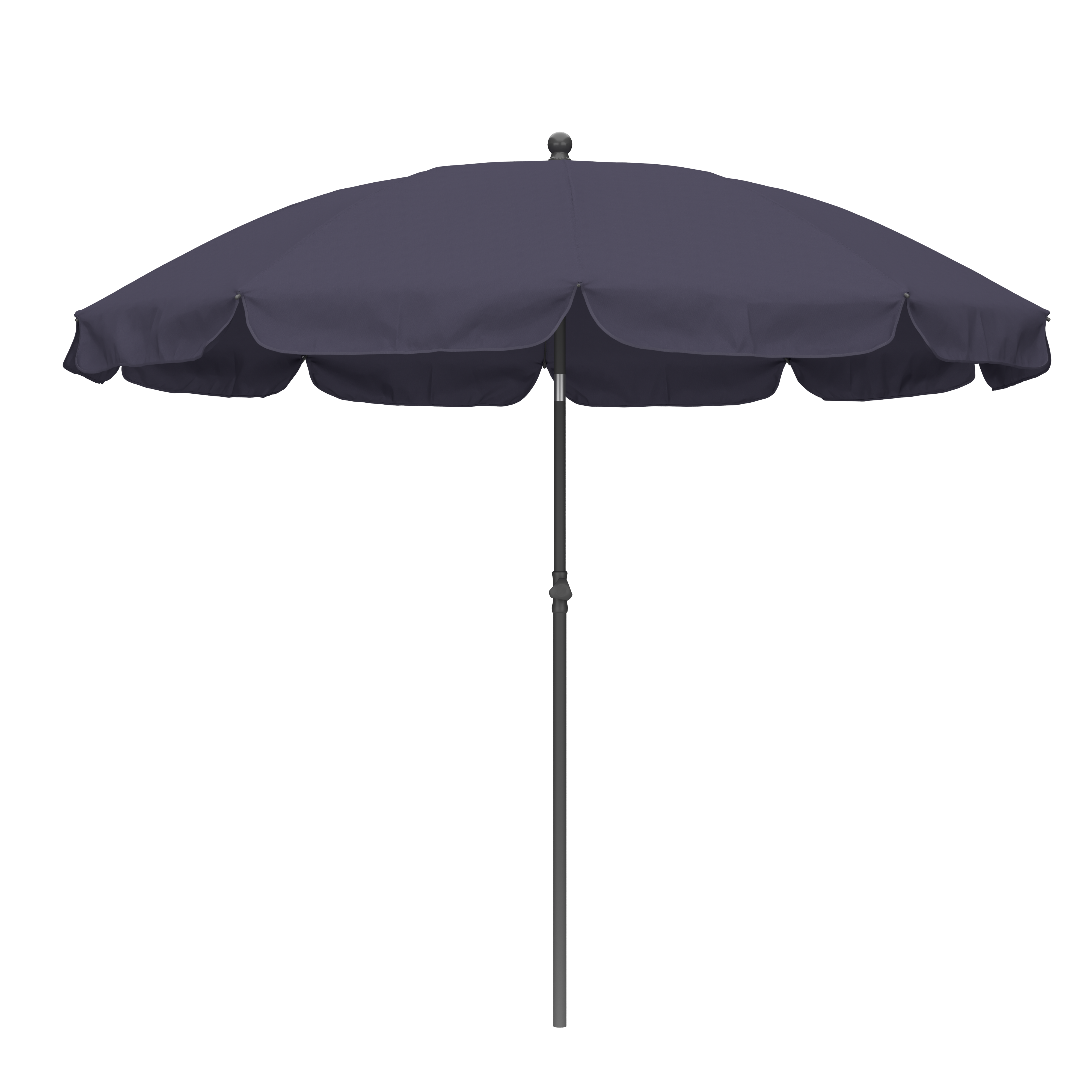 Parasol de mástil central redondo de acero COMATEX D250 azul ø 250 cm - 5