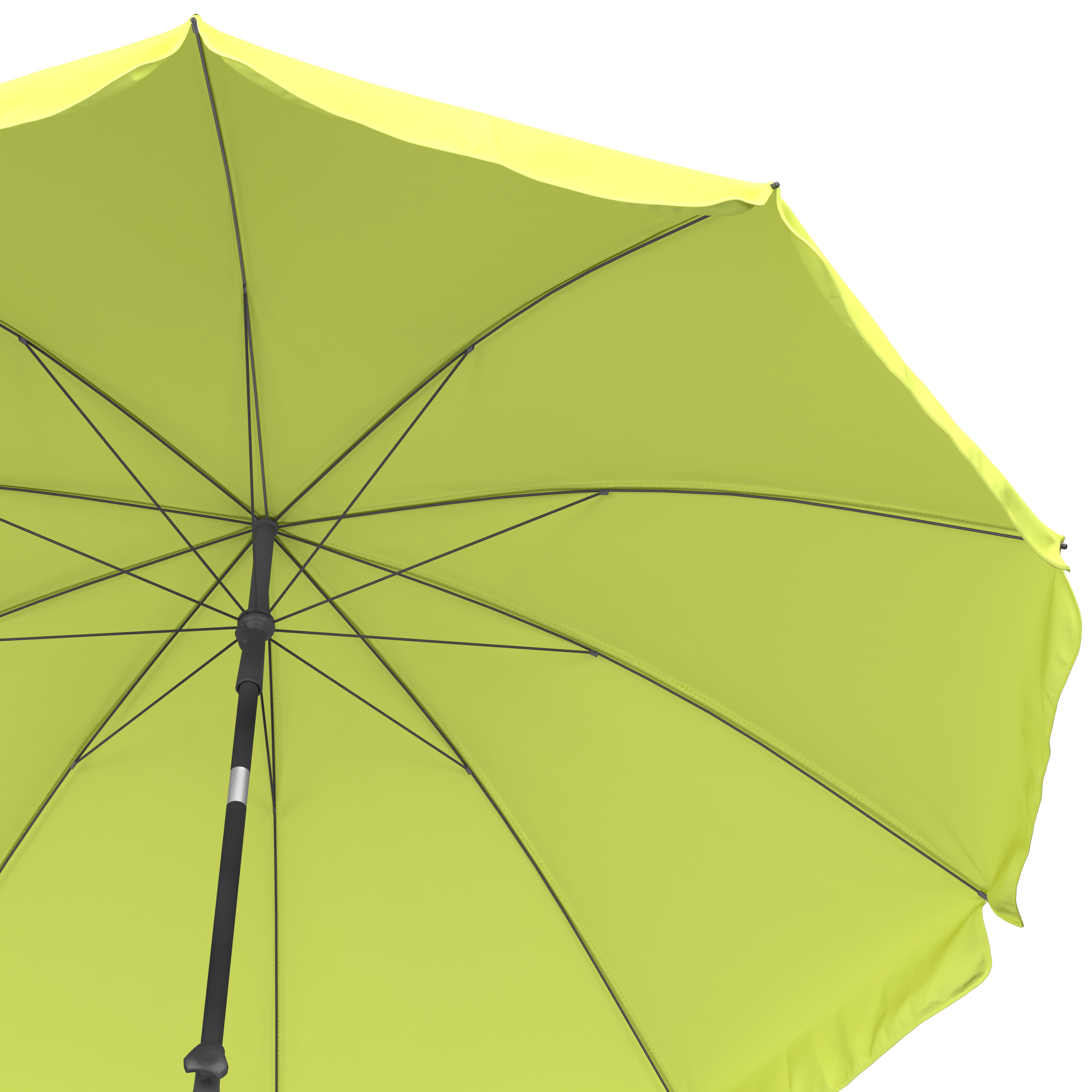 Parasol de mástil central redondo de acero COMATEX D250 verde ø 250 cm - 5