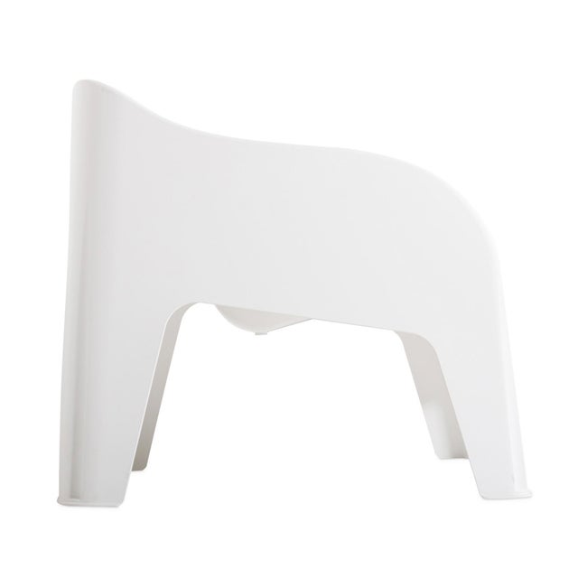 Sillón de jardín de resina Petra blanco