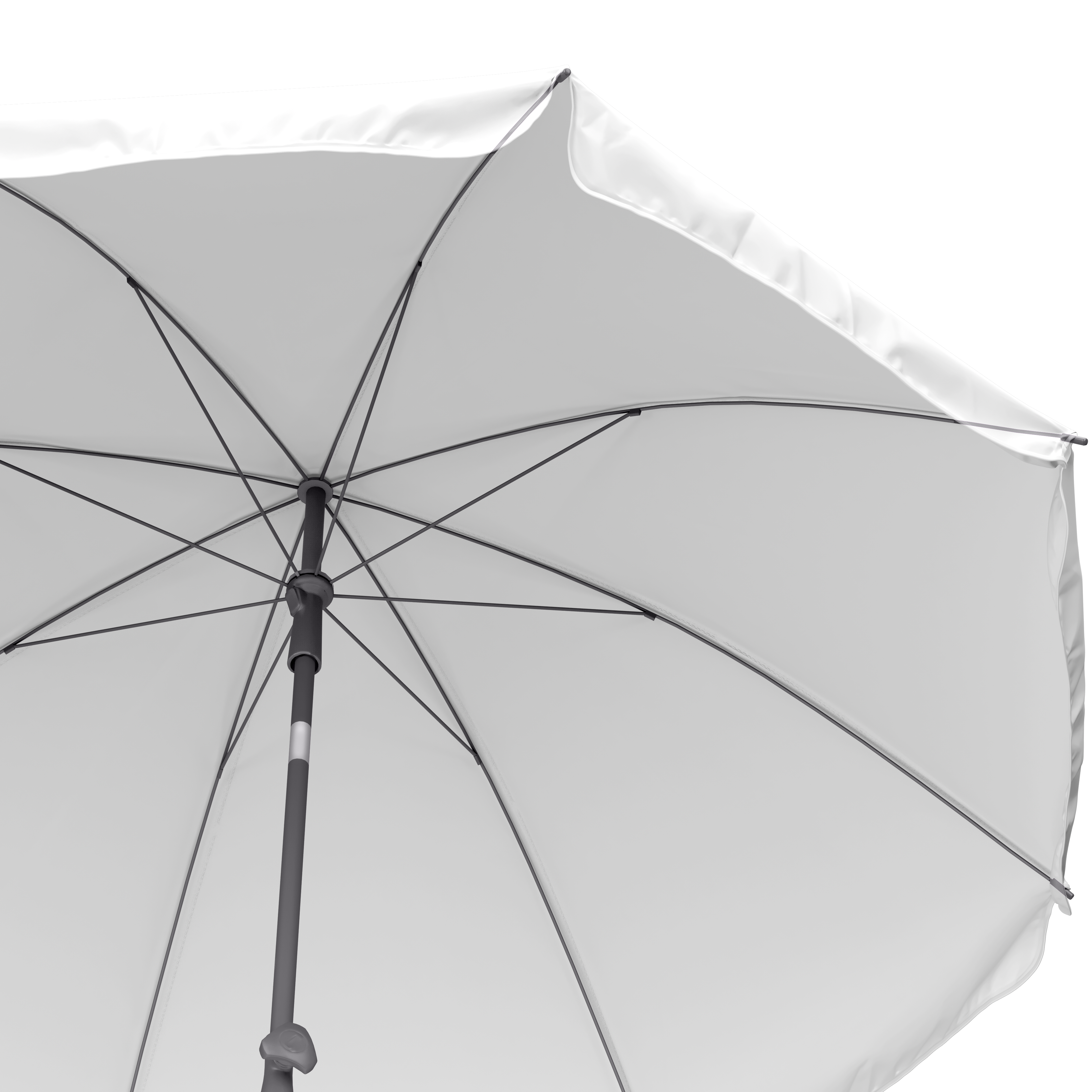 Parasol de mástil central octogonal de acero d200 blanco 200x200 cm