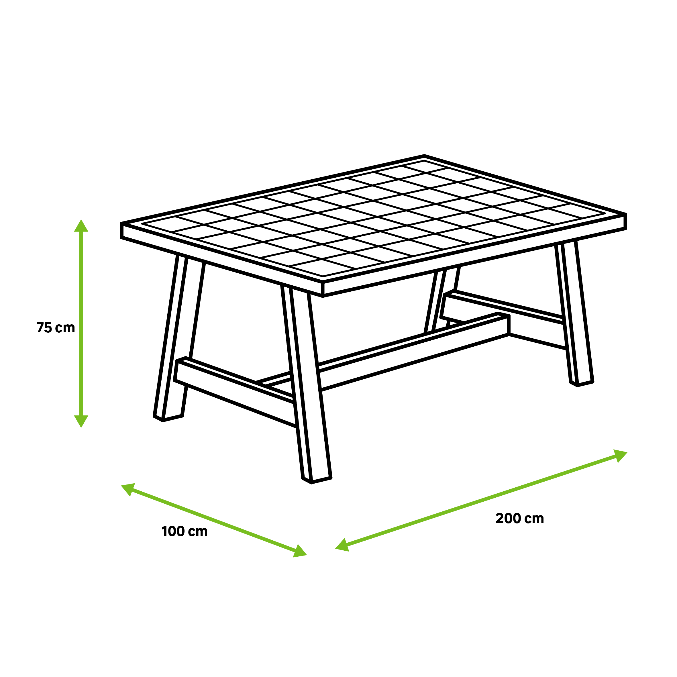 Mesa de jardín de acacia y cerámica NATERIAL Soho 100x75x200 cm - 12