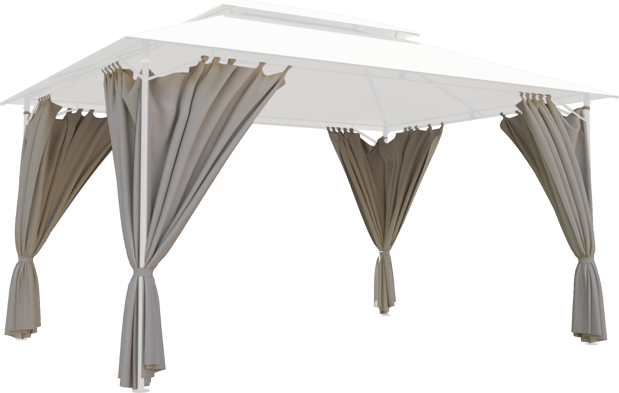 Zasłony do pawilonu ogrodowego Oxis 188x324 cm szare Naterial