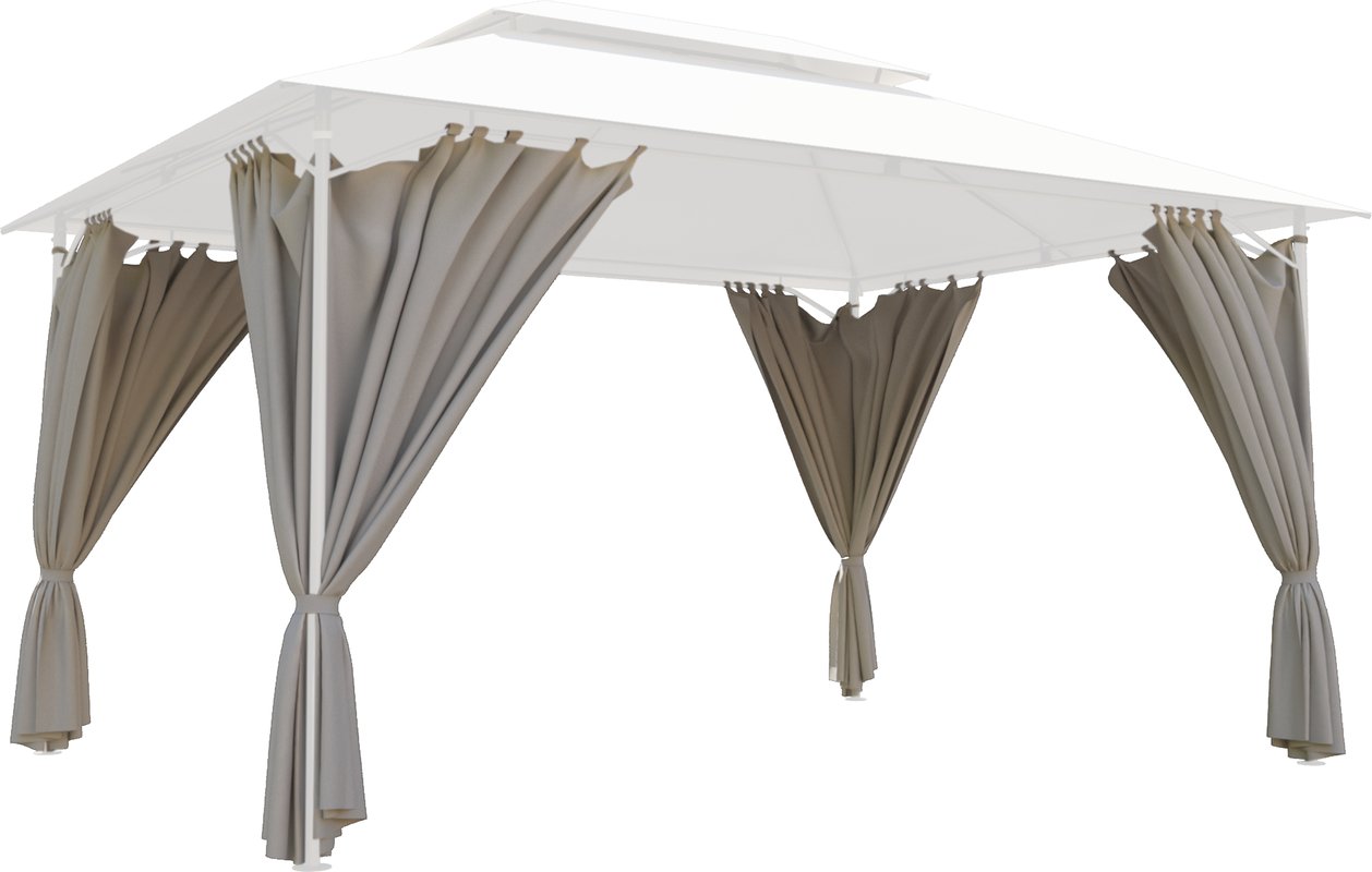 Zasłony do pawilonu ogrodowego Oxis 188x324 cm szare Naterial