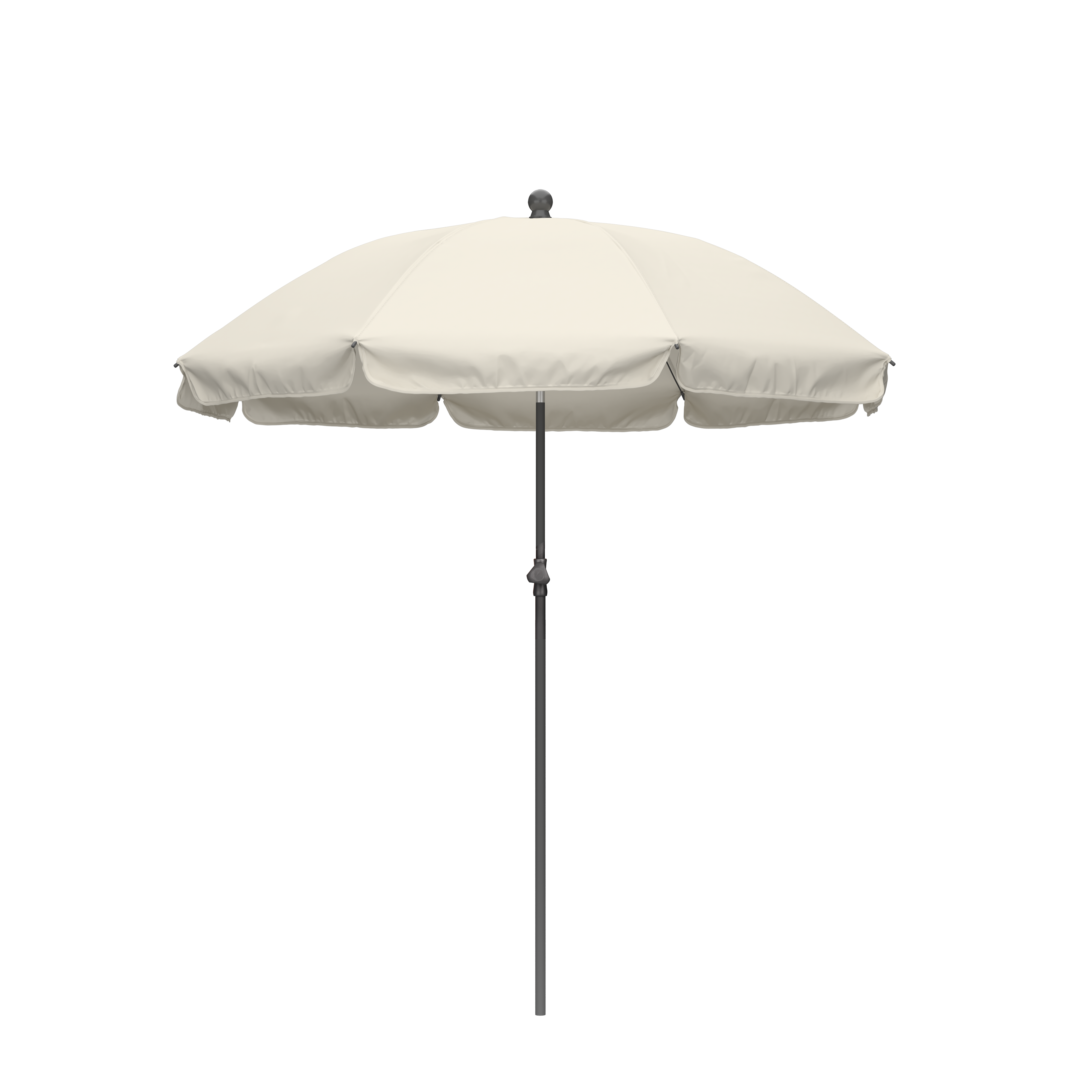 Parasol de mástil central redondo de acero comatex d200 beige ø 200 cm