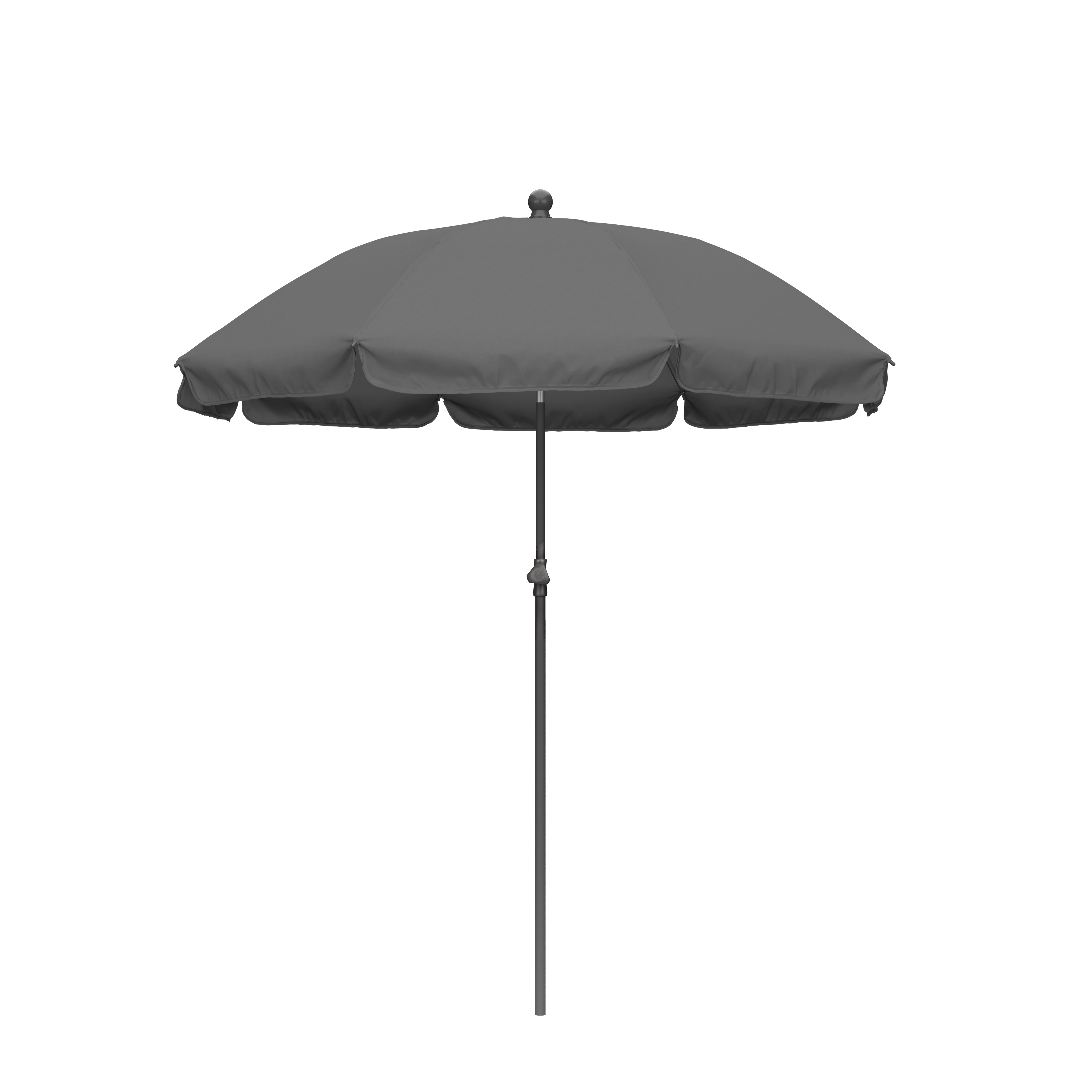 Parasol de mástil central redondo de acero COMATEX gris ø 200 cm - 5