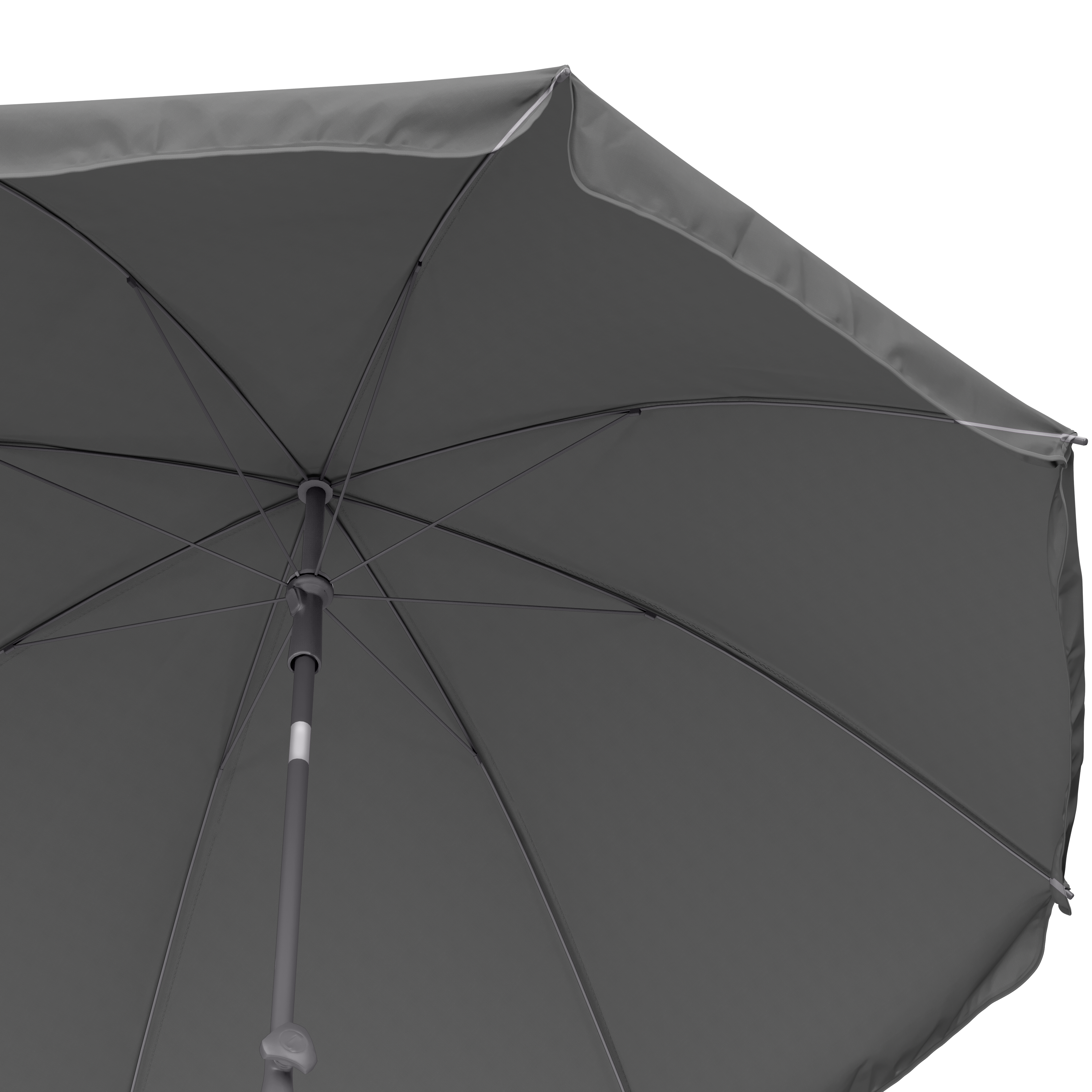 Parasol de mástil central redondo de acero COMATEX gris ø 200 cm - 4