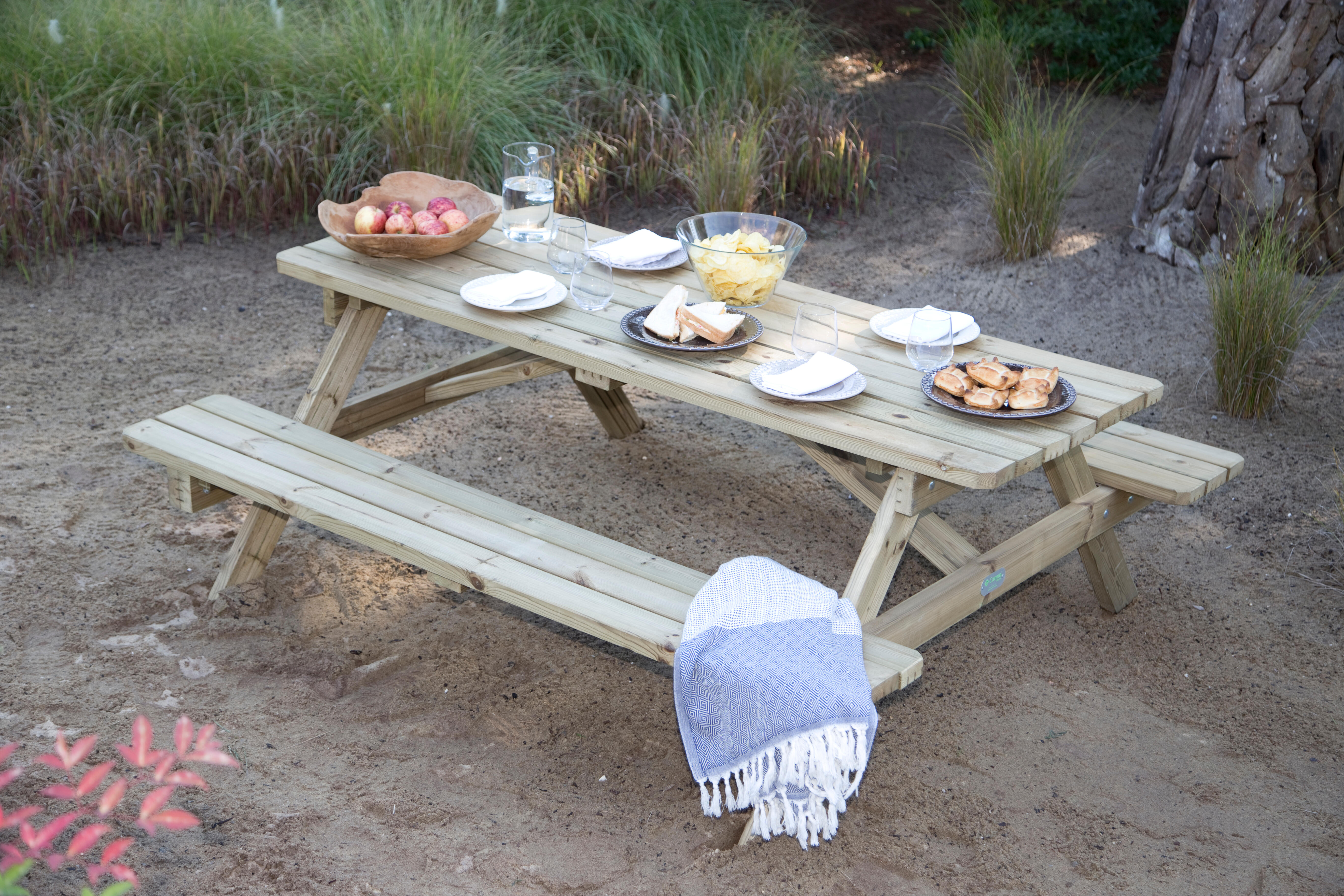 Mesa de madeira KIT PICNIC 180X150X70CM - 11