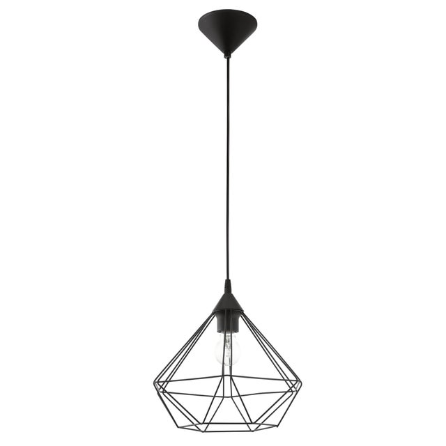 Suspension Tarbes acier, noir, Diam.32.5 cm, E27