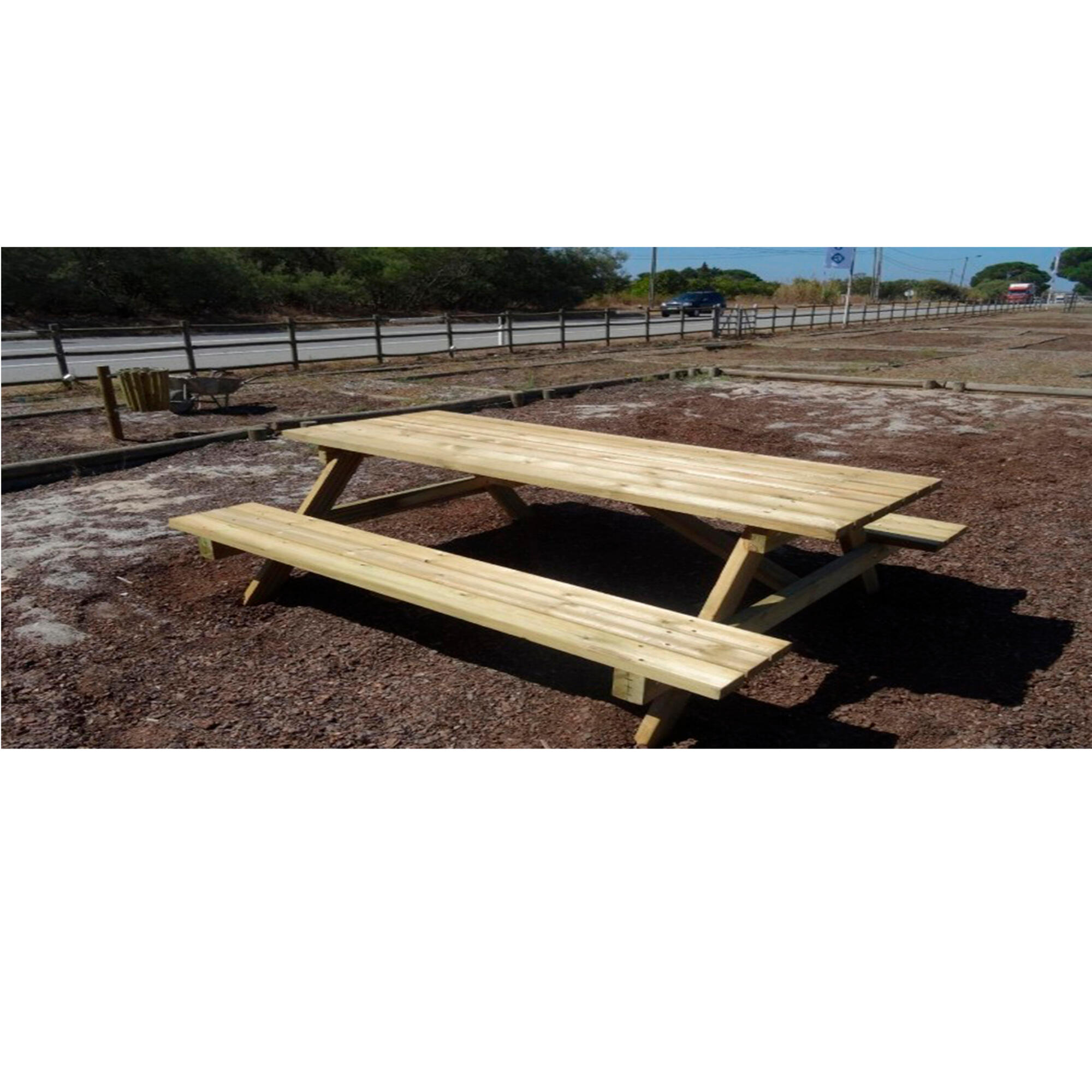 Mesa de madeira KIT PICNIC 180X150X70CM - 12
