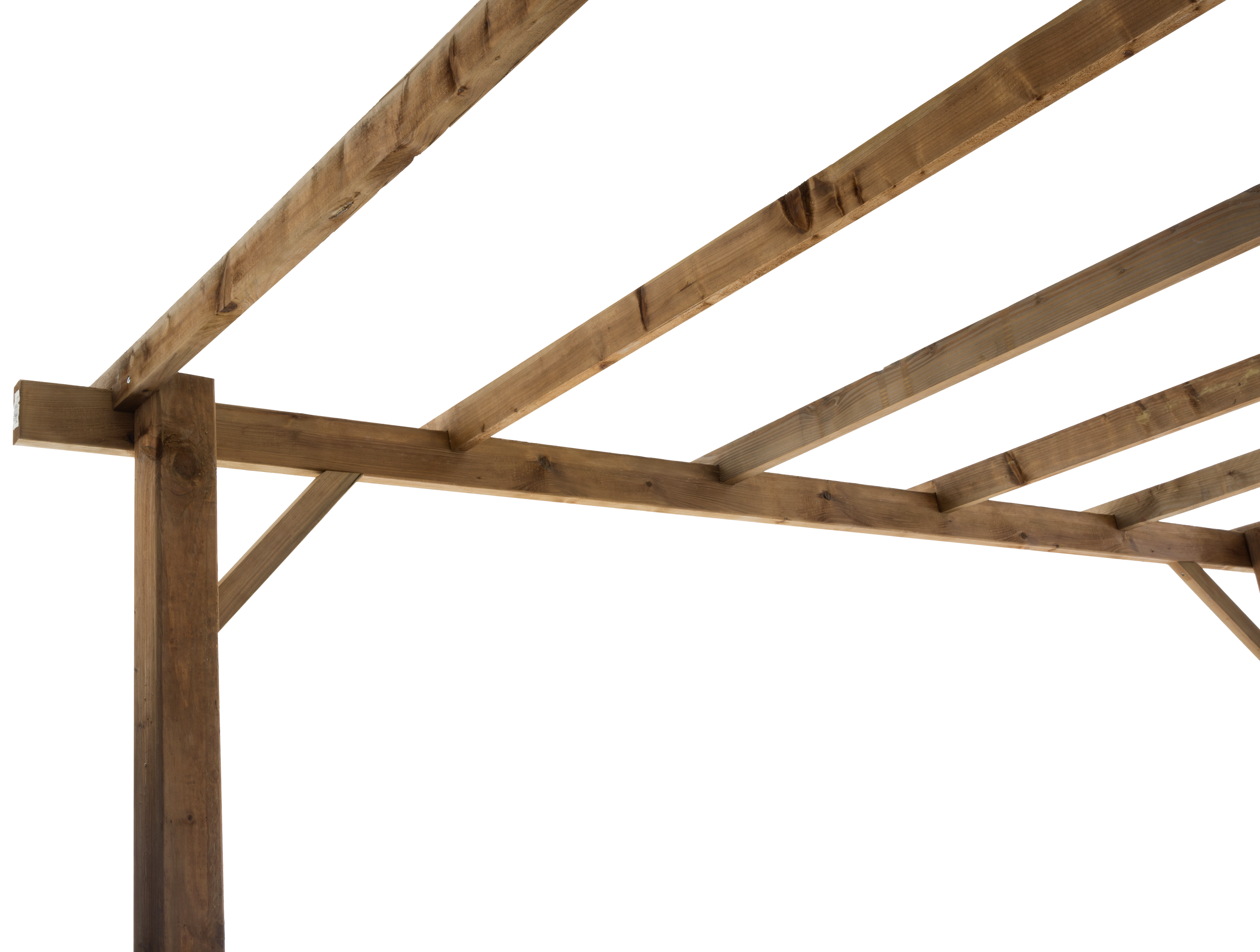 Pérgola de madera Tanger marrón 300 x 300 cm - 3