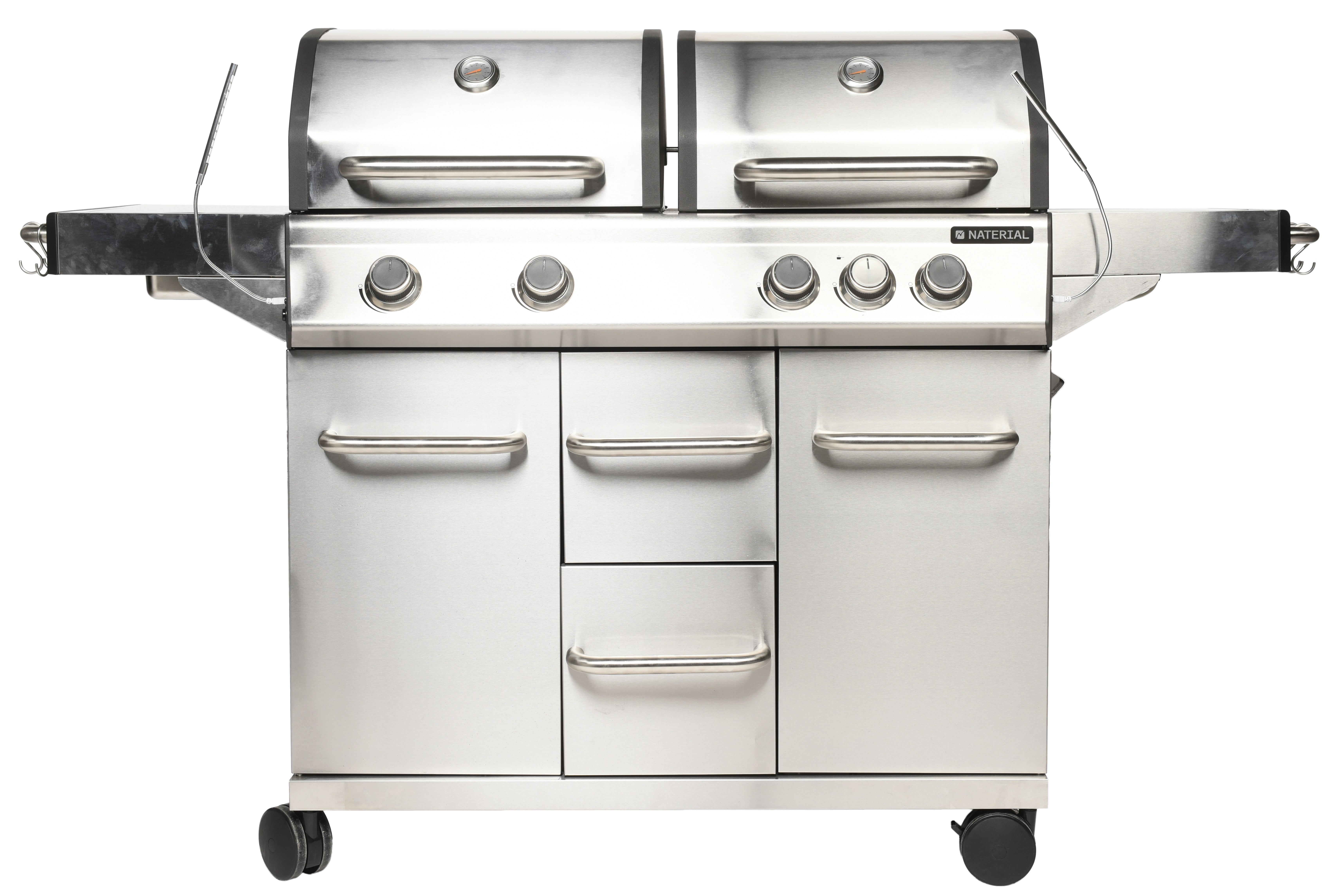 Barbacoa de gas naterial hudson de 4 quemadores y 17 kw de potencia recomendado para más de 10 personas