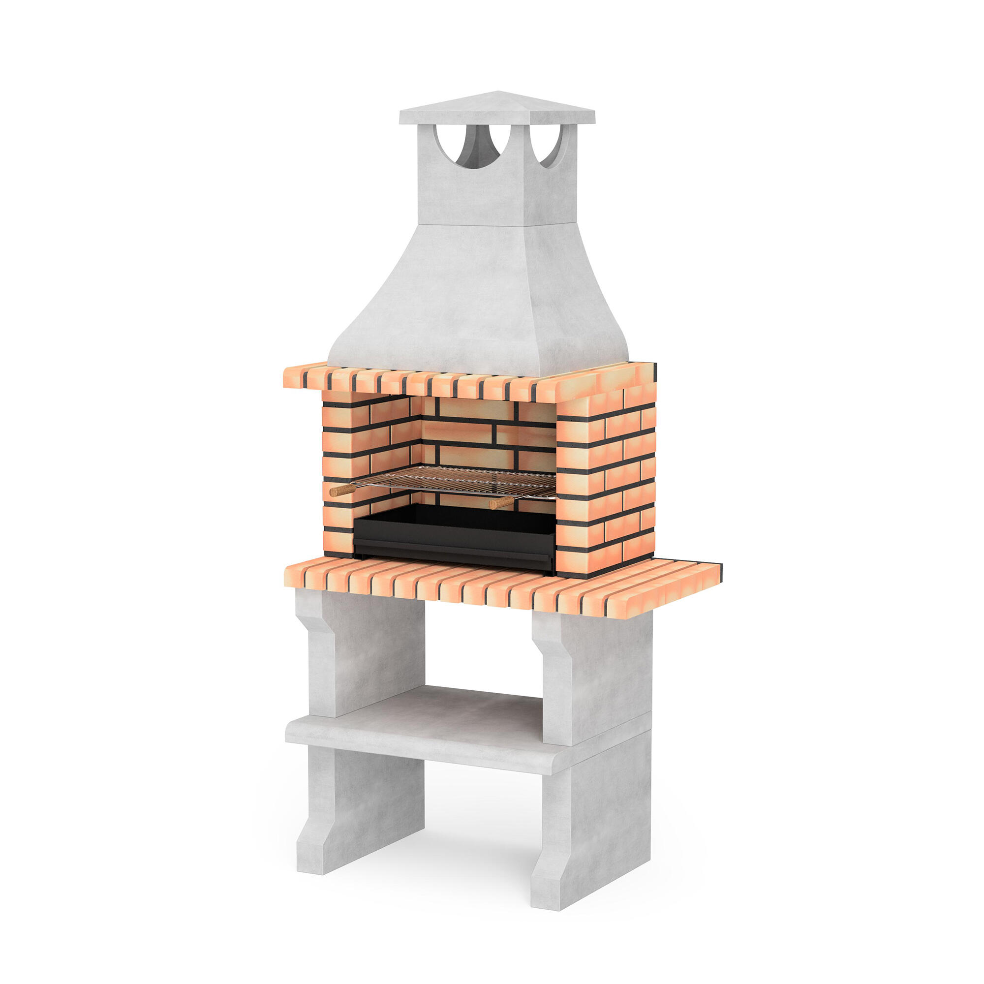 Barbacoa obra nápoles xl plus 1 mini bancada c/brasero