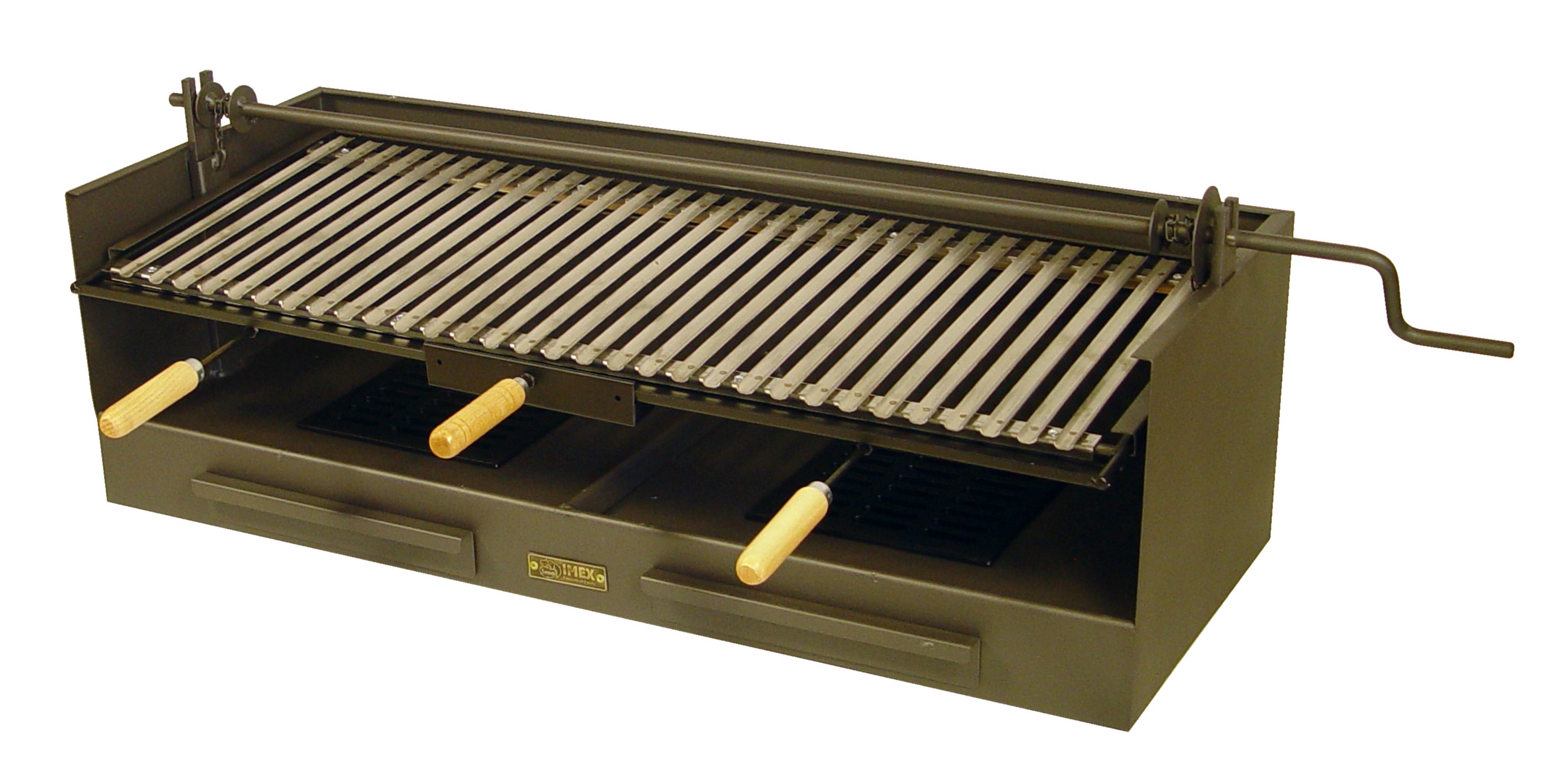 Cajón de barbacoa de hierro 40x33x100 cm