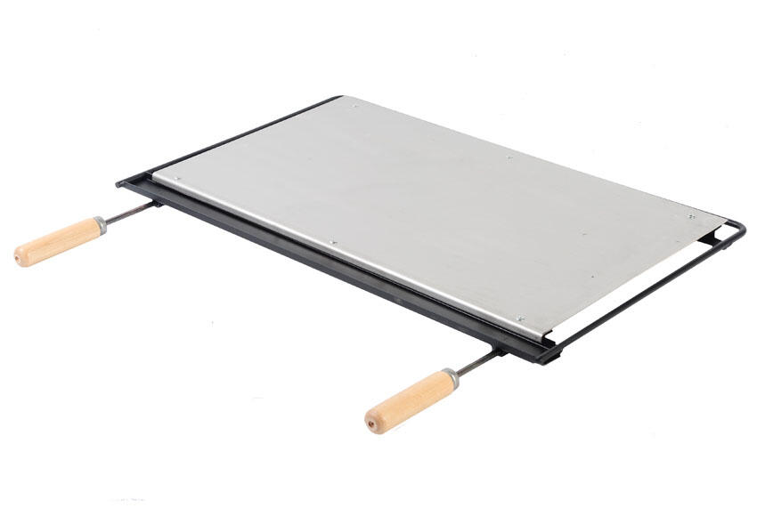Plancha para barbacoa de acero inoxidable 66x2.7x41 cm