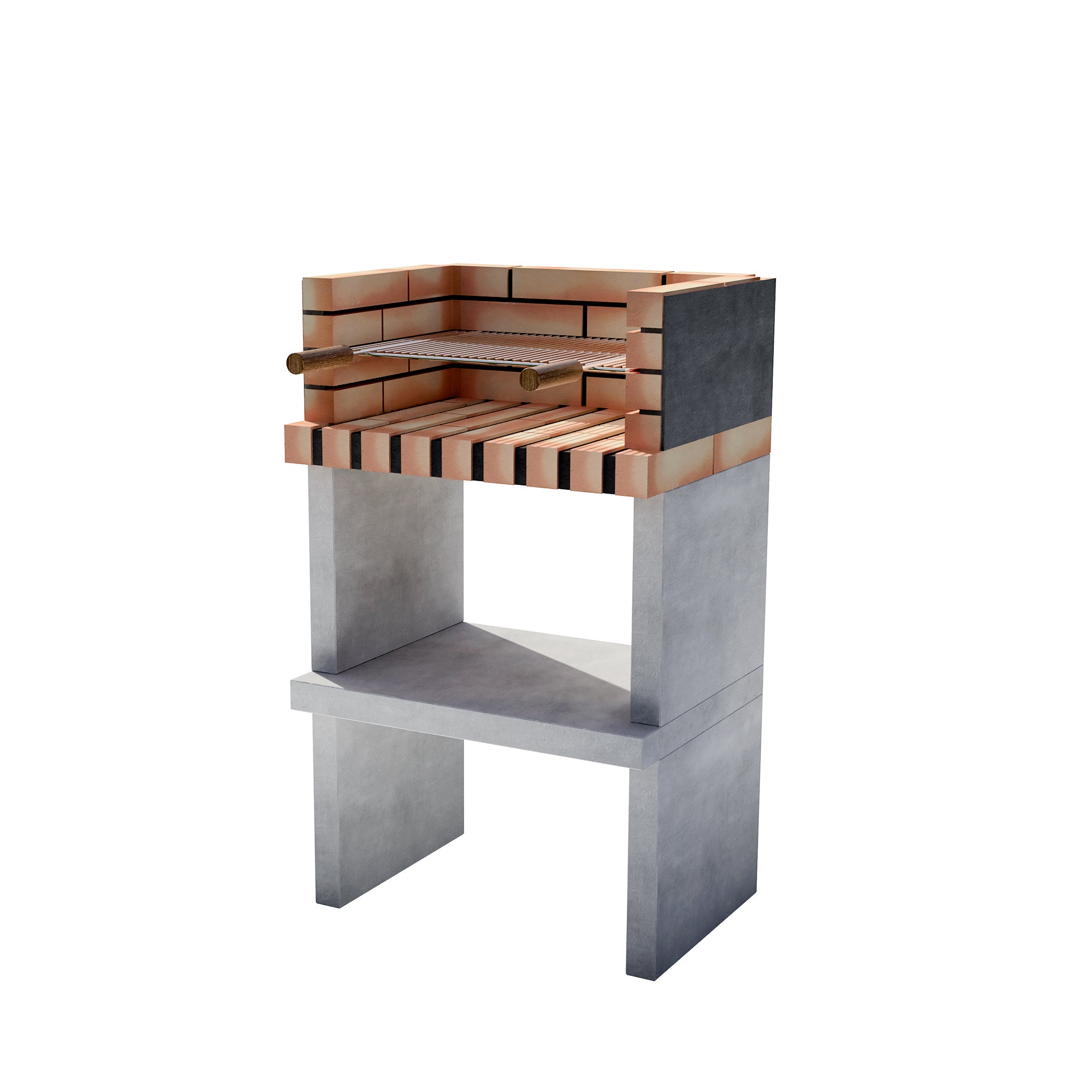 Barbacoa de obra movelar ladrillo madera y carbón zon short recomendado para menos de 6 personas