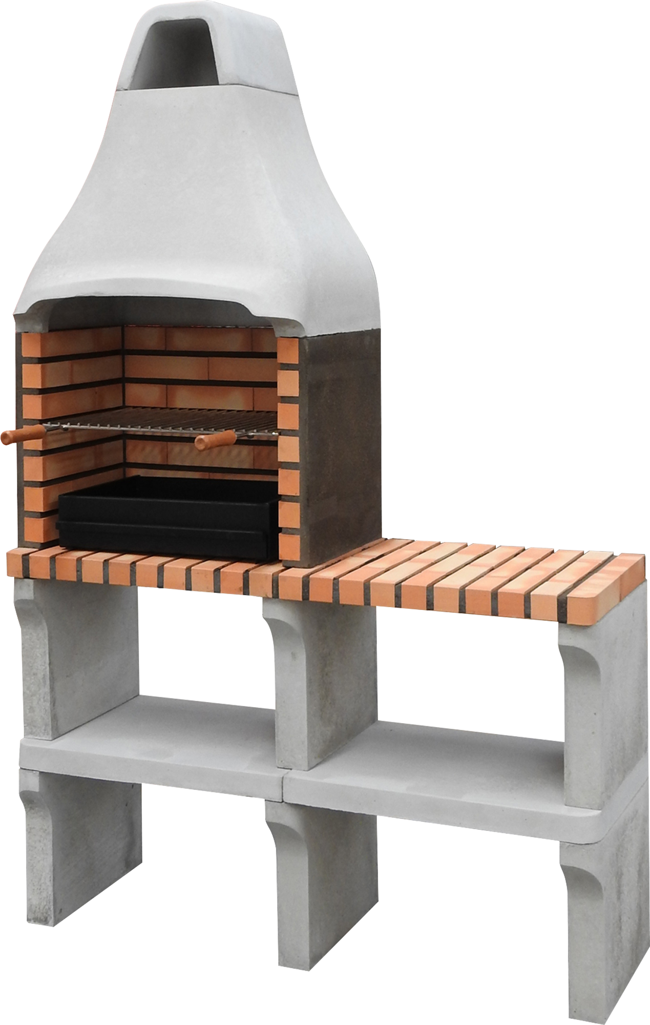 Churrasqueira tradicional com bancada apoio 128×47×190 cm Movelar New Iberia XL - 3