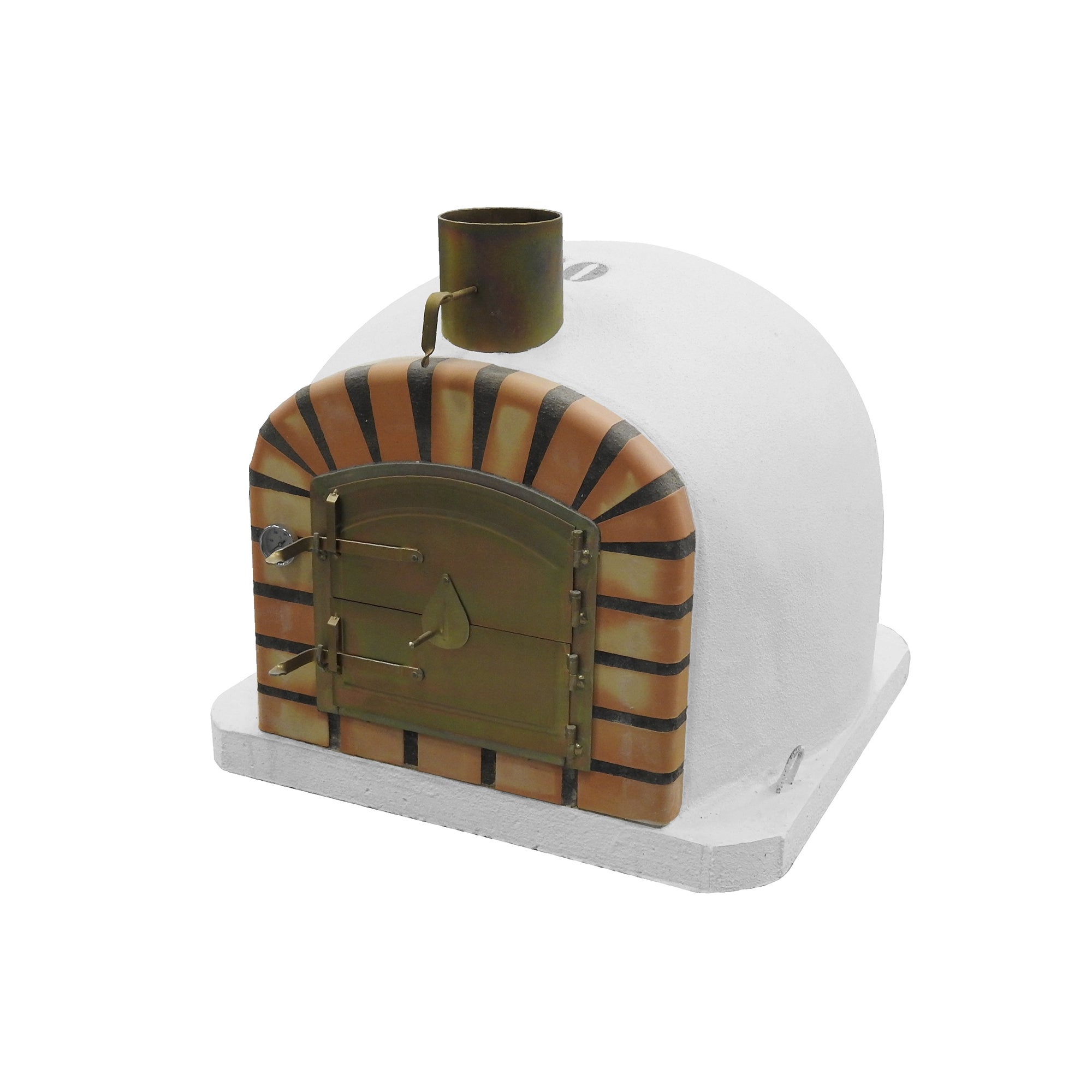 Horno leña vulcano 80cm blanco