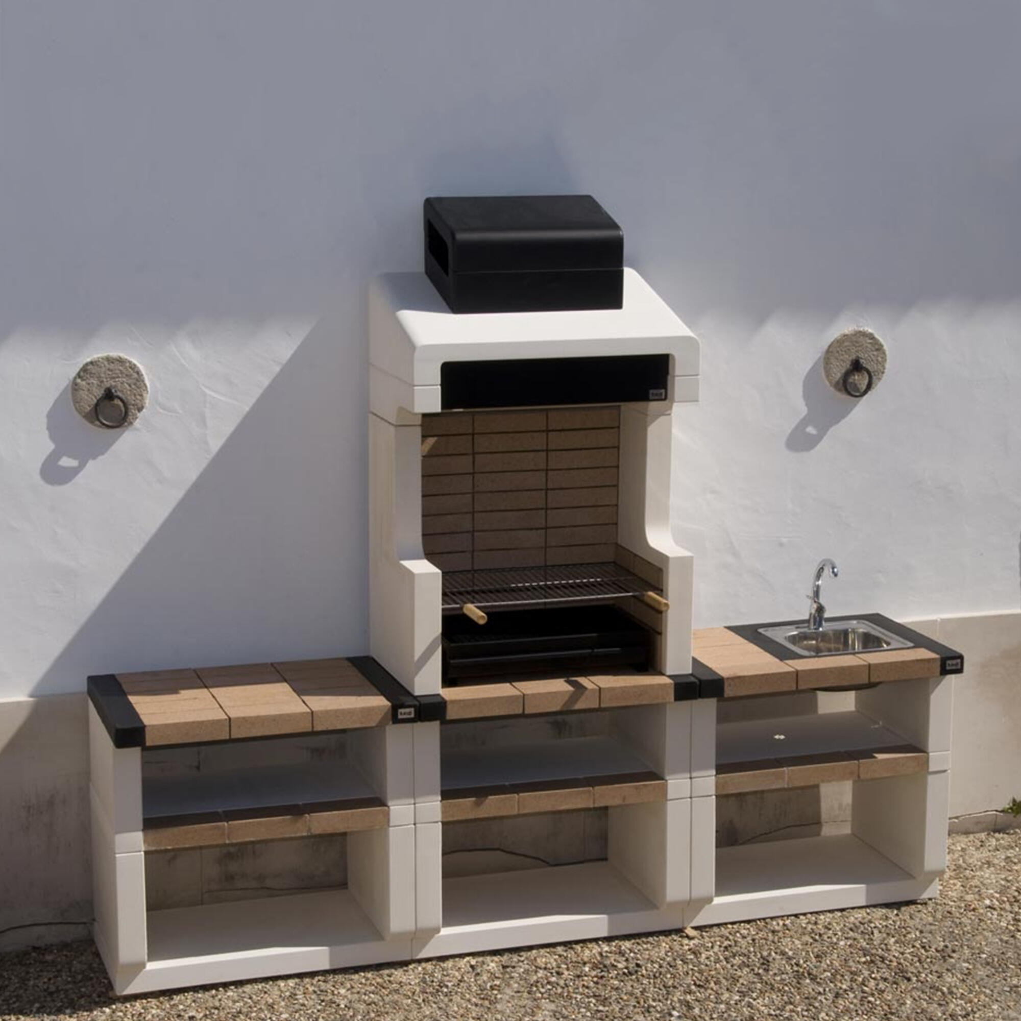 Barbacoa de obra TUOZI hormigón madera y carbón Durango recomendado para menos de 6 personas - 8